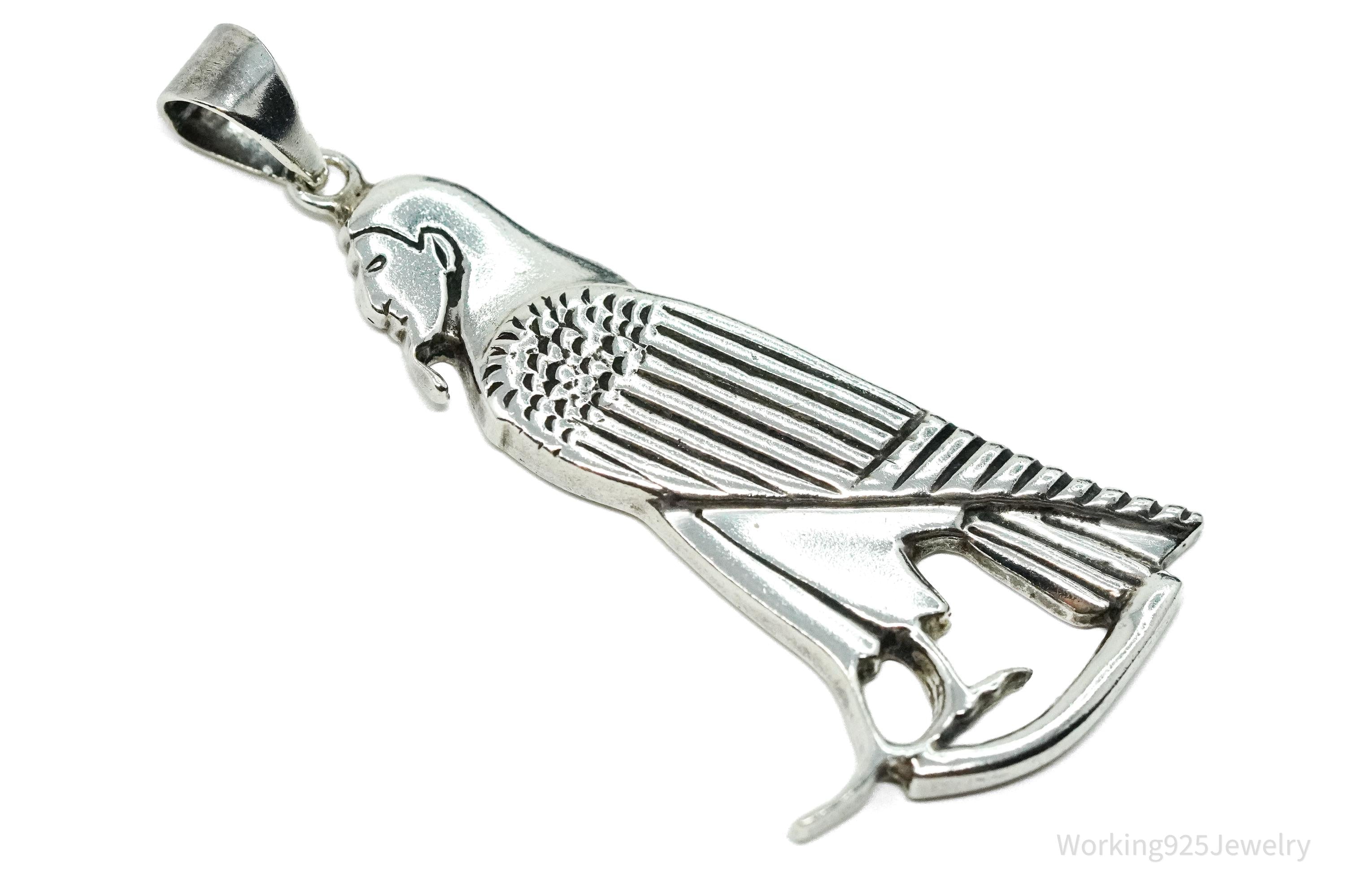 Vintage Ba Bird Egyptian Sterling Silver Pendant
