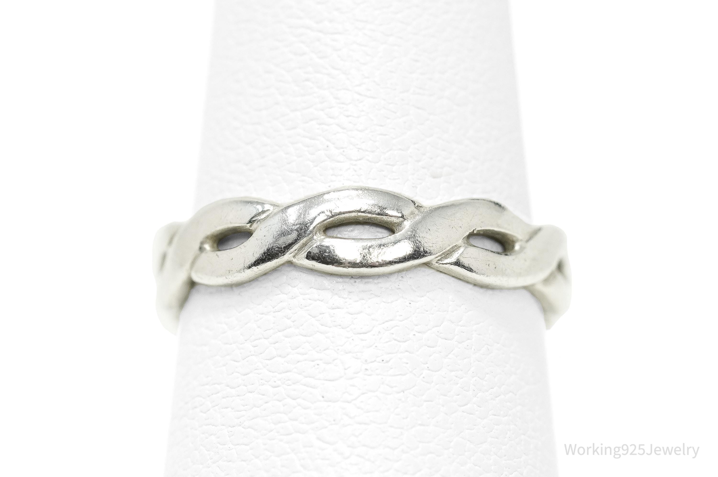 Rare Retired Vintage James Avery Twisted Wire Sterling Silver Ring Size 6