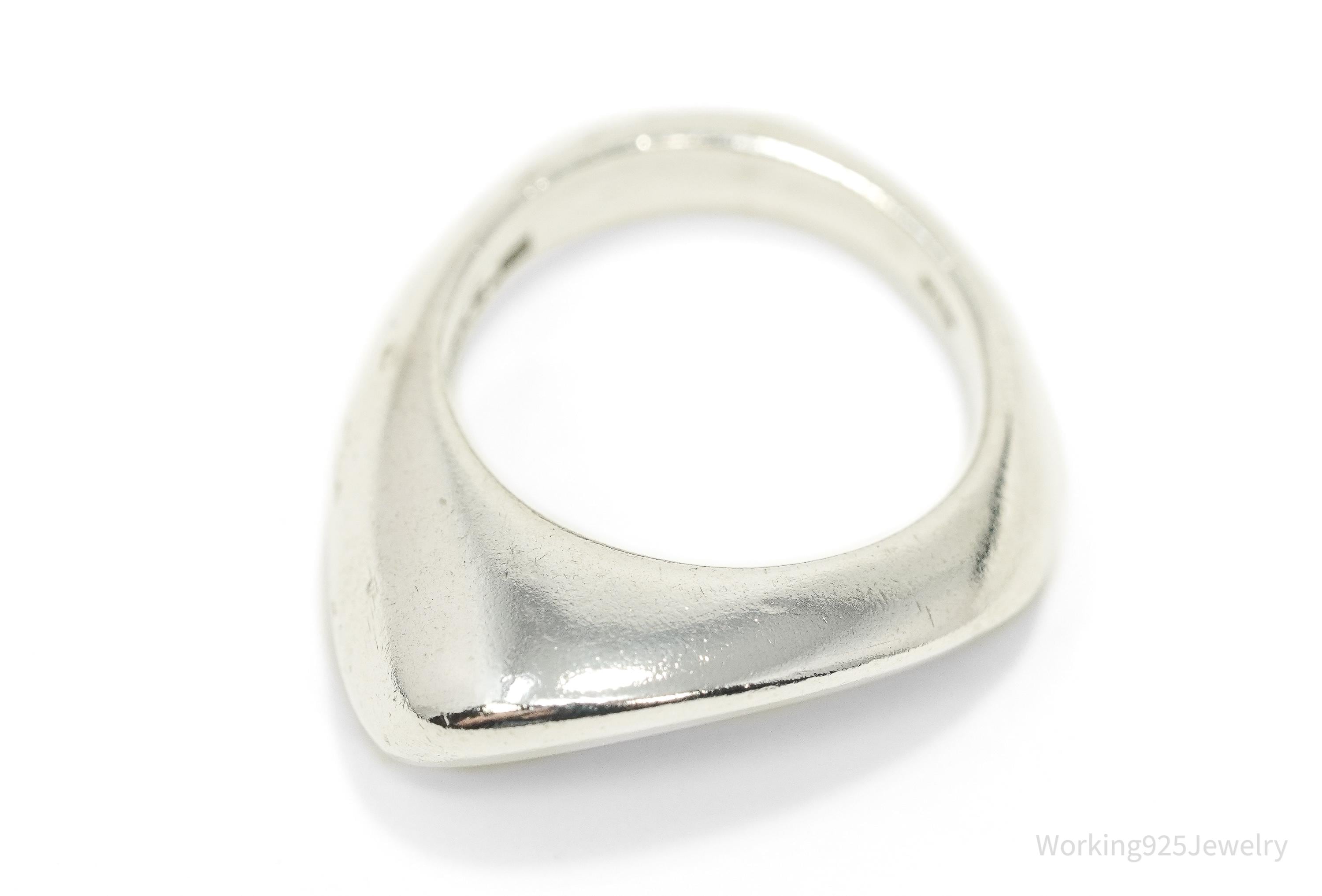 Birks Modernist Style Sterling Silver Ring - Size 5.75
