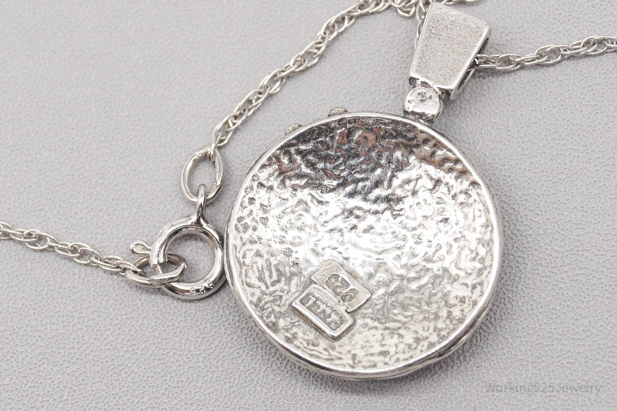 Vintage Rhodolite Garnet Sterling Silver Necklace - 18"