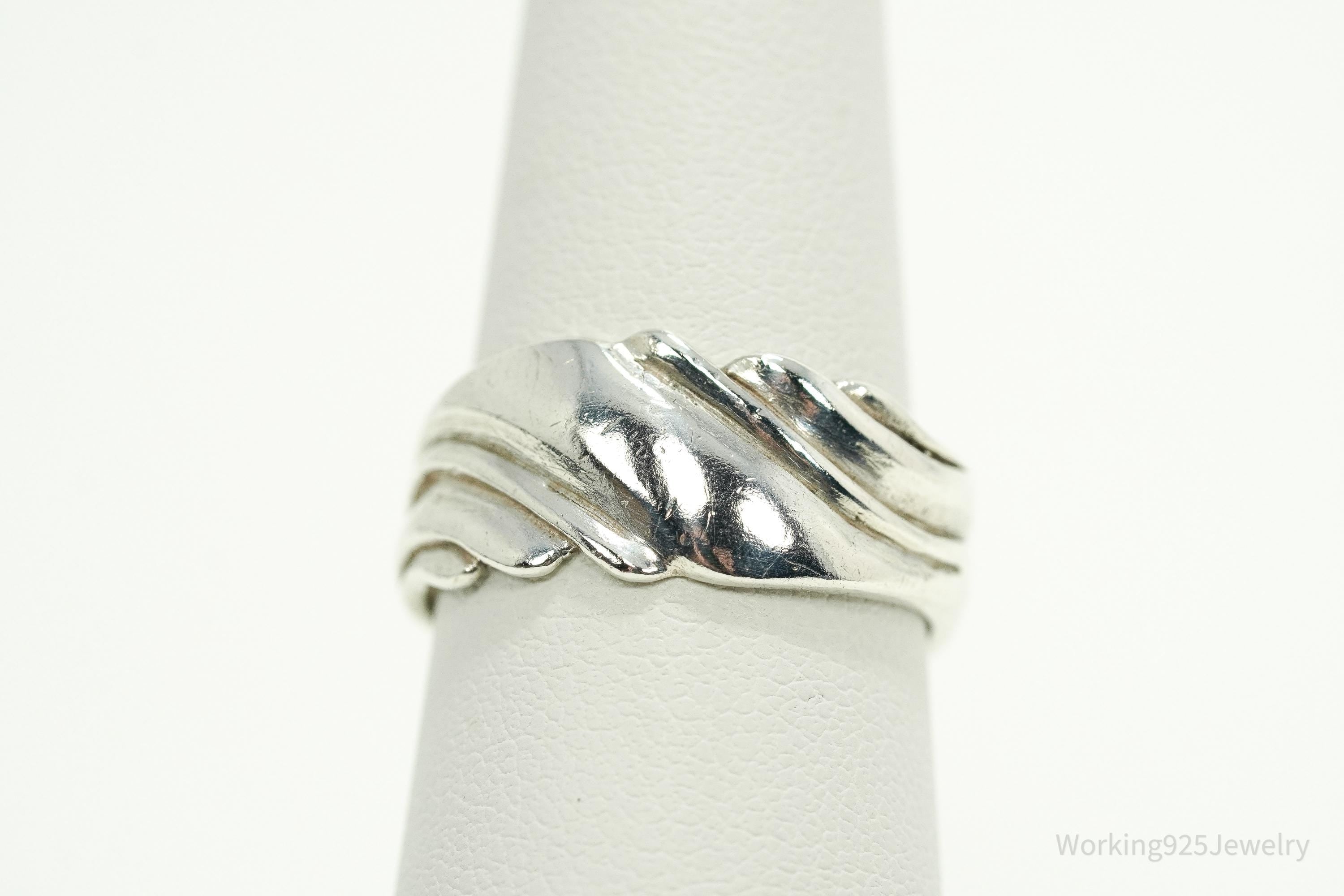 Antique Sterling Silver Band Ring - Size 7.5