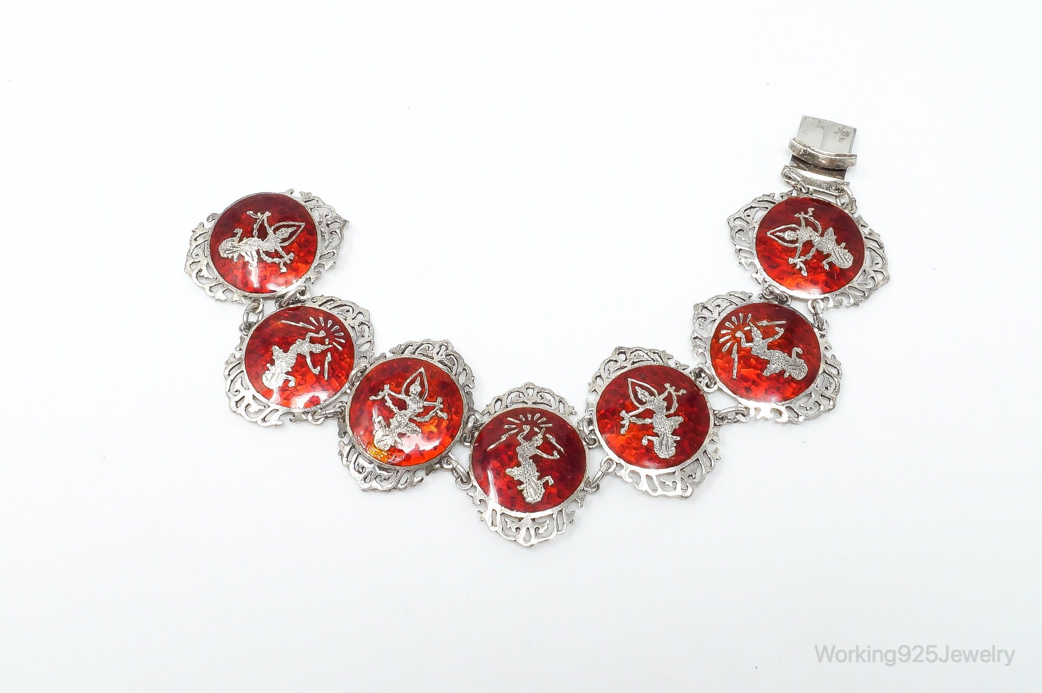 Red store Siam Enamel 925 Sterling