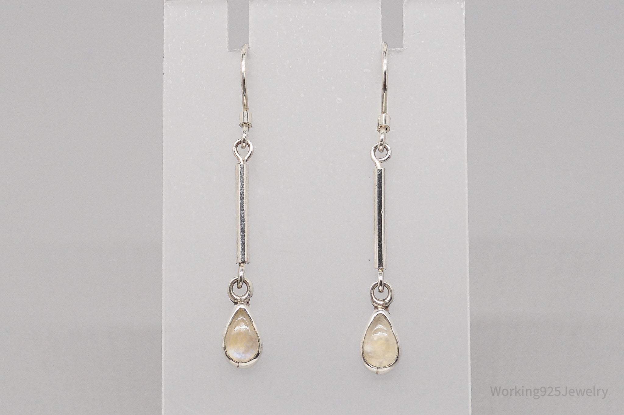 Vintage Moonstone Sterling Silver Earrings