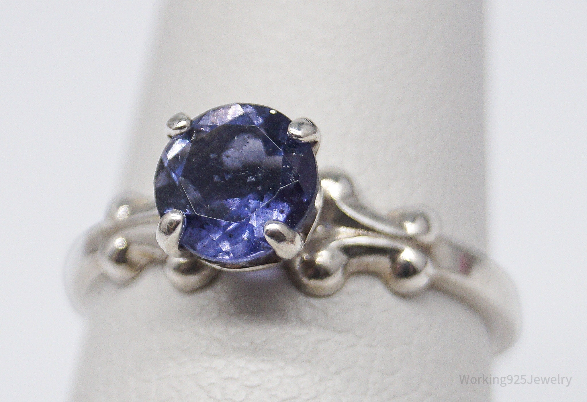 Vintage Designer Kabana Iolite Sterling Silver Ring - Size 5