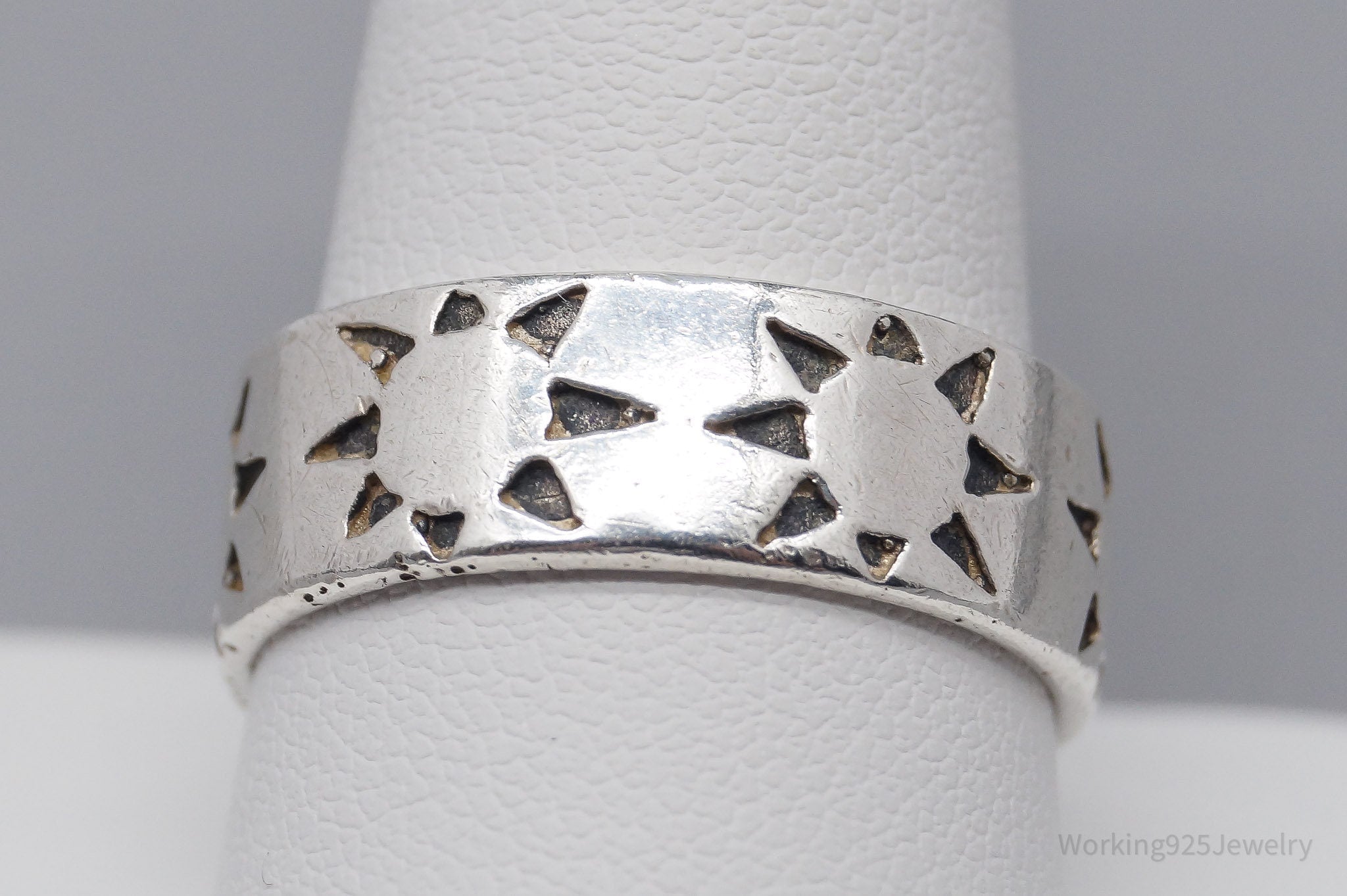Vintage Suns Sterling Silver Band Ring - Size 10.25