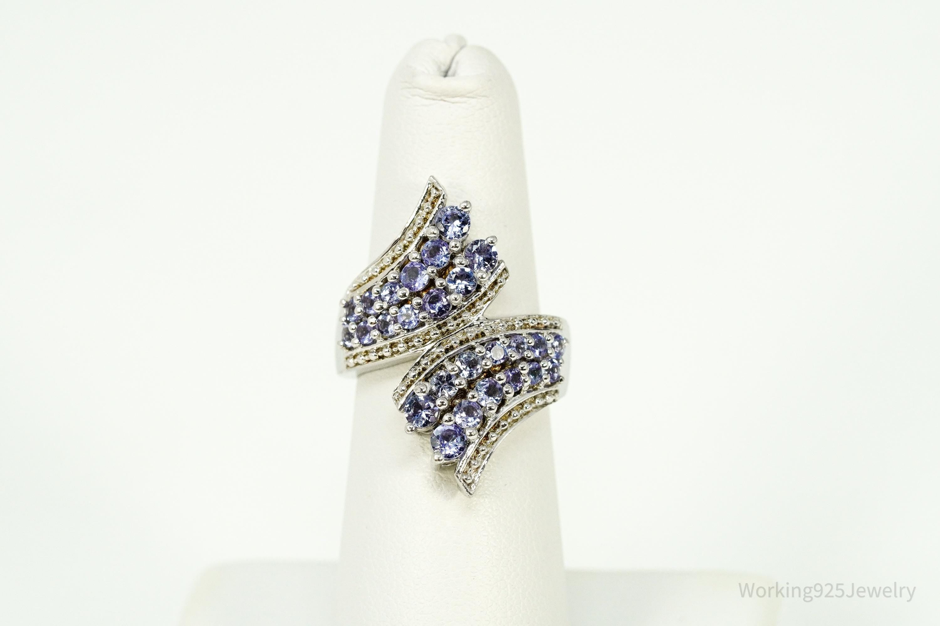 Tanzanite Sterling Silver Ring - Size 5.75