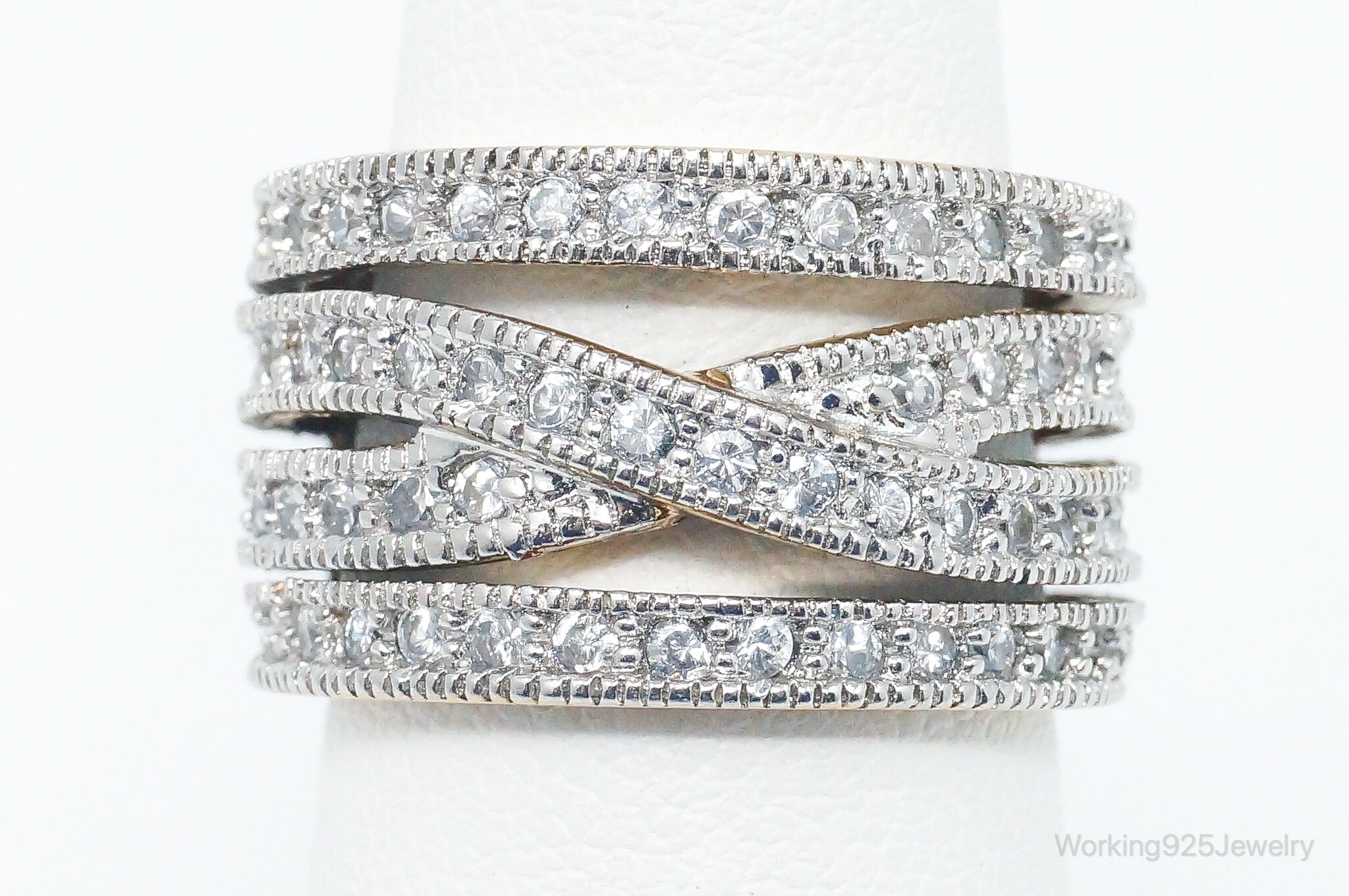 Ross Simons Cubic Zirconia Gold Vermeil Sterling Silver Ring Size