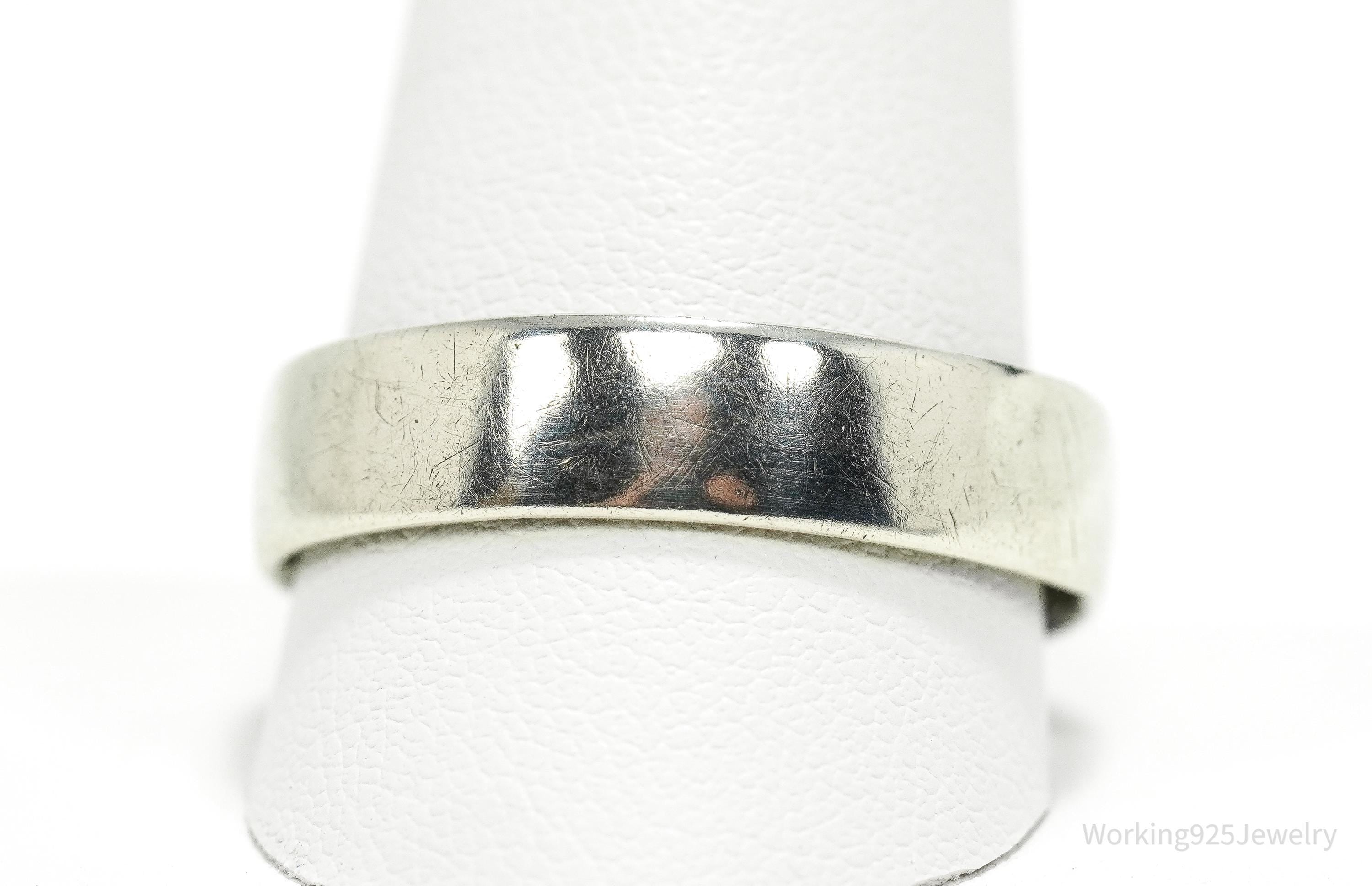 Vintage 1940 Half Dollar Silver Band Ring - Size 12