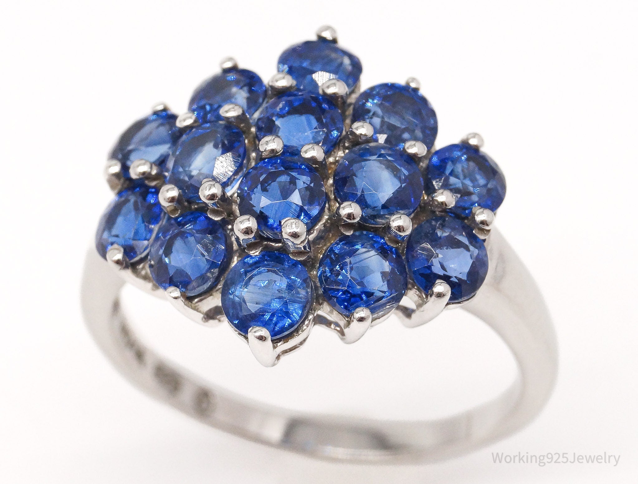 Vintage London Blue Topaz Sterling Silver Ring - Size 10