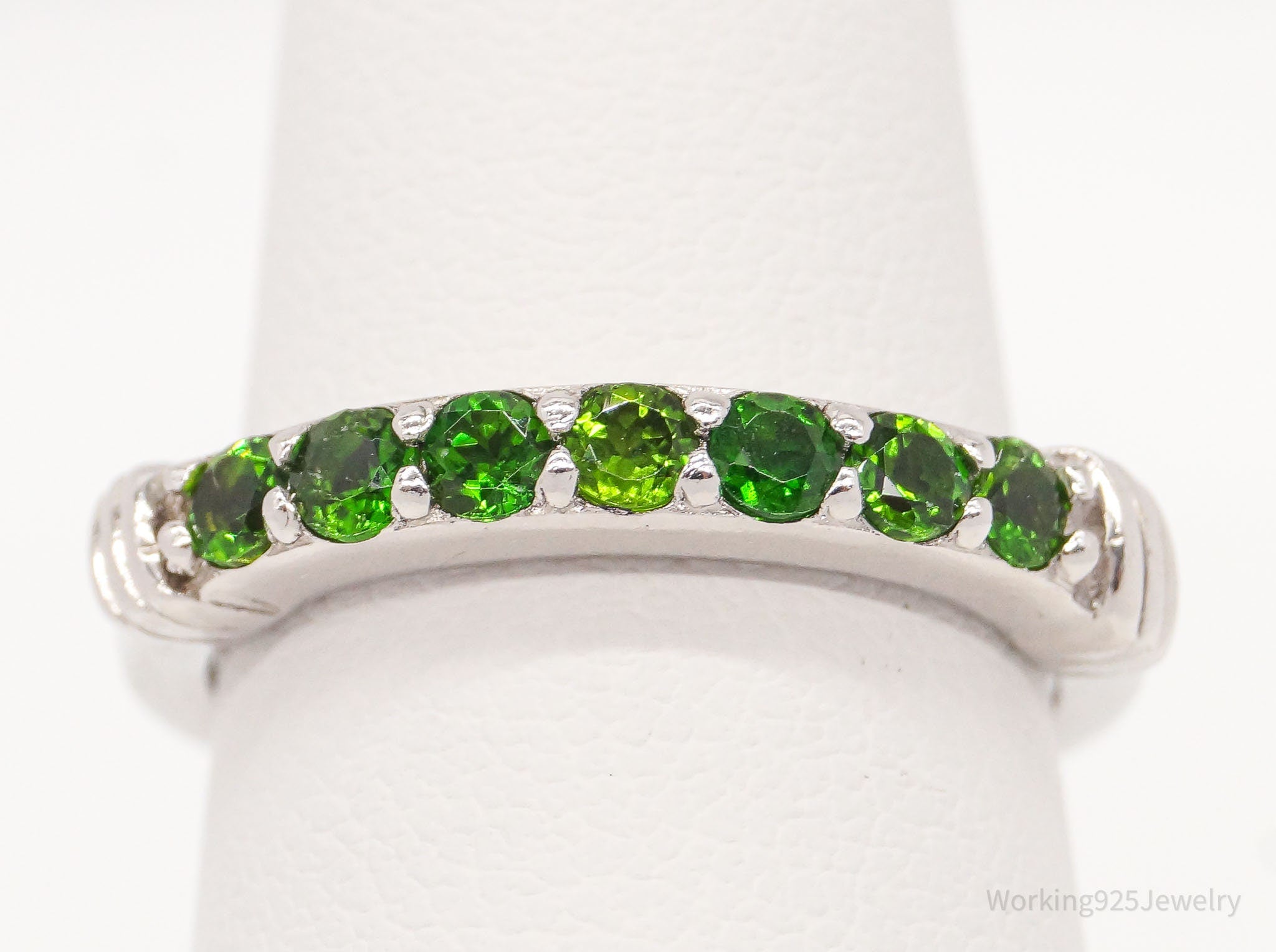 Vintage Peridot Sterling Silver Ring - Size 6