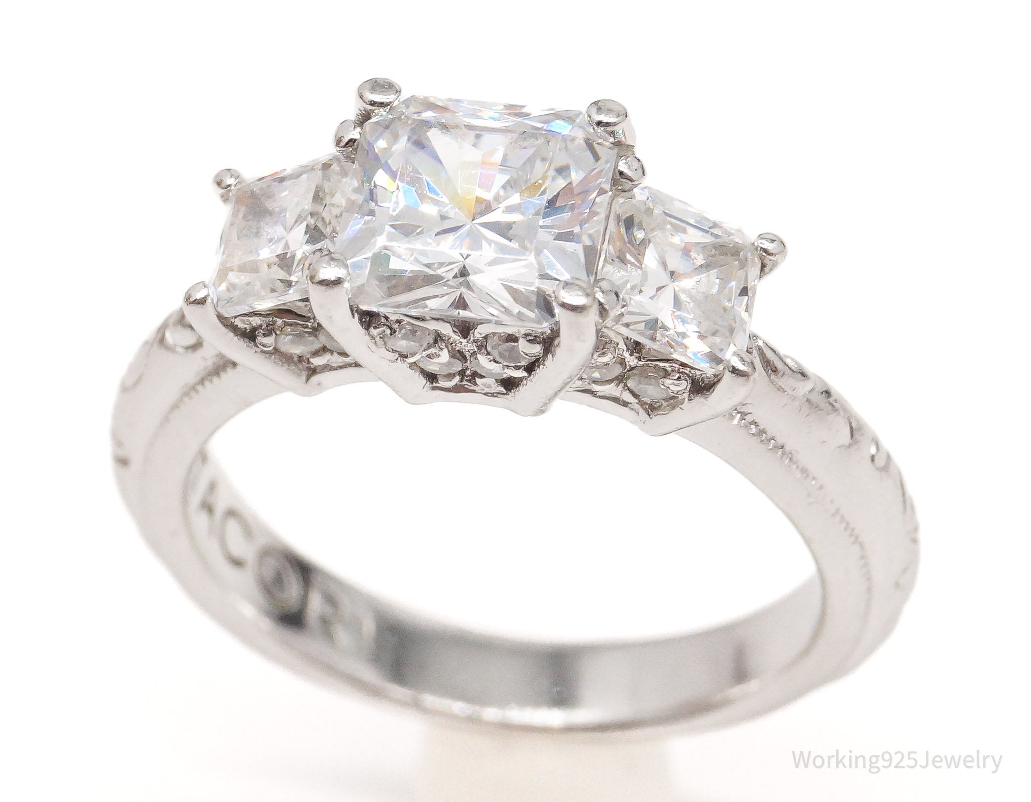 Designer TACORI Cubic Zirconia Sterling Silver Ring - Size 5