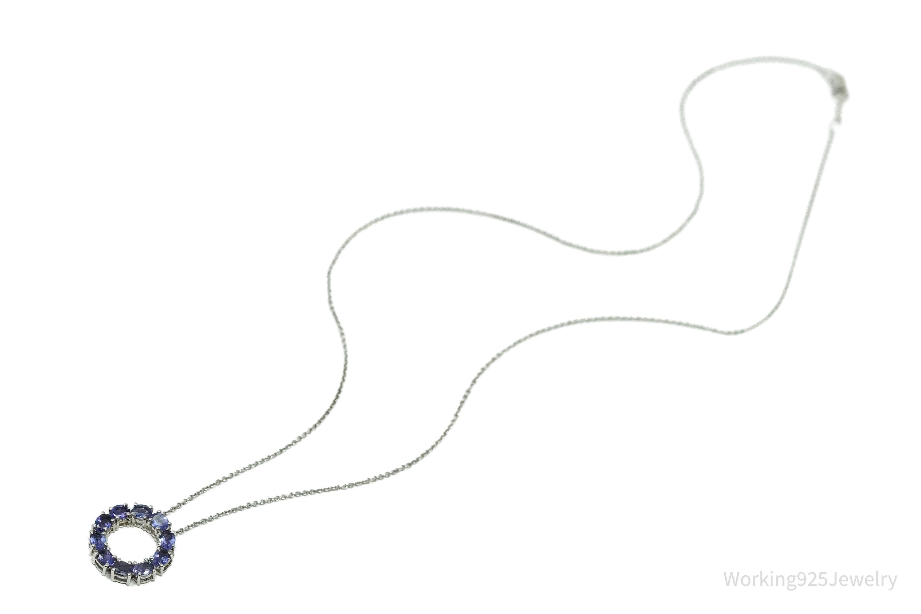 Tanzanite Sterling Silver Necklace 18"