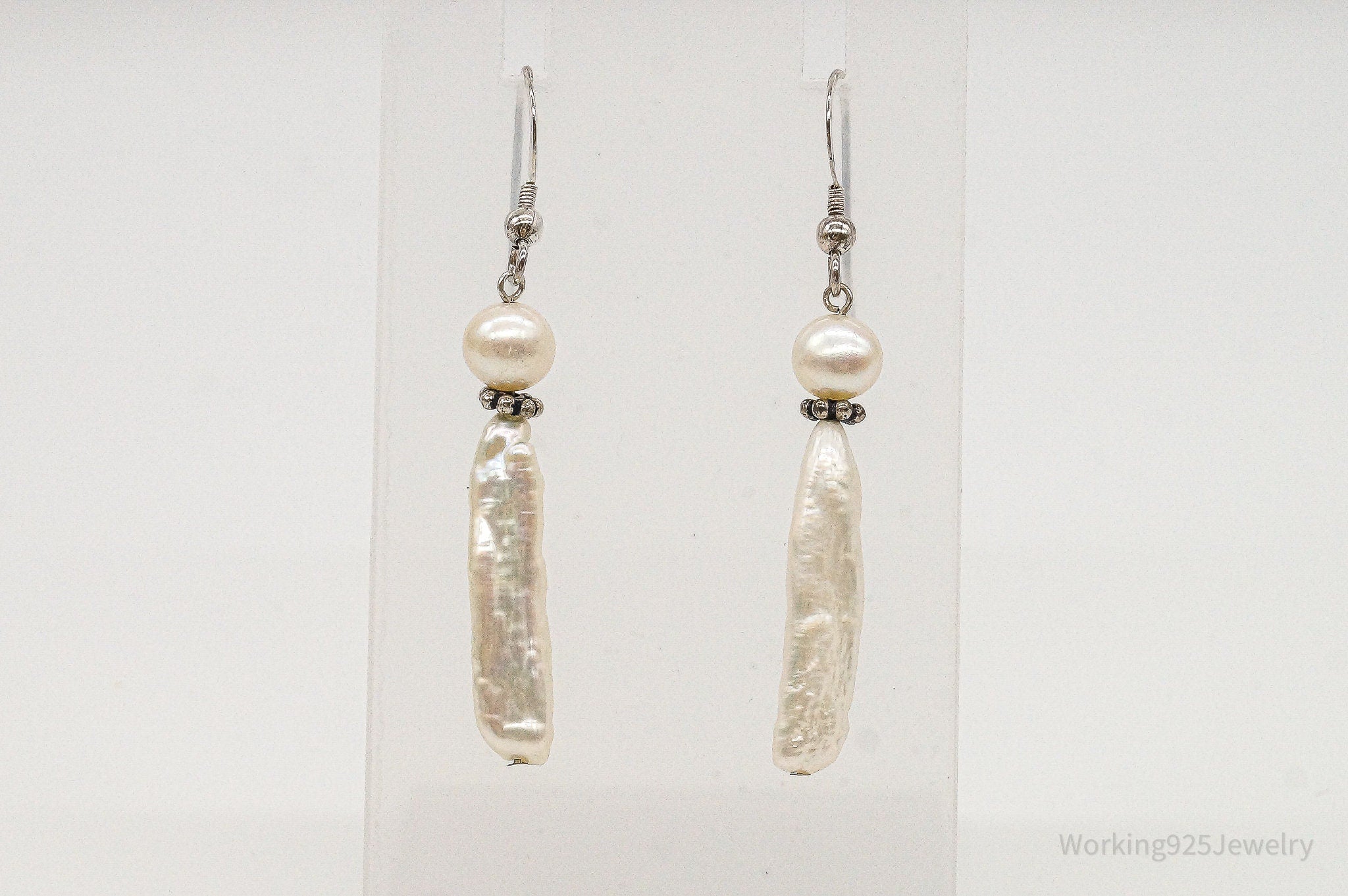 Vintage Pearl Sterling Silver Earrings