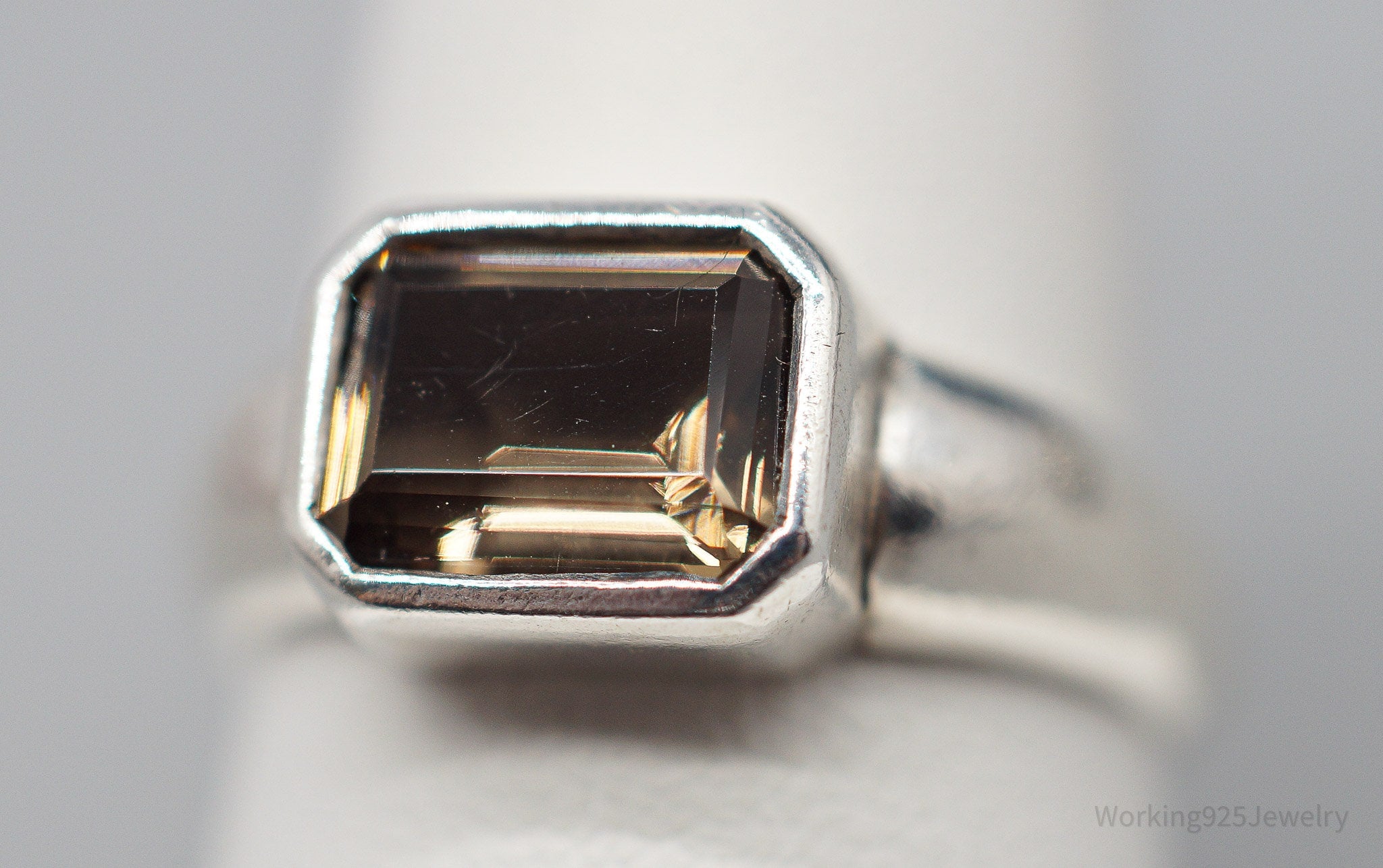 Vintage Boma Smoky Topaz Sterling Silver Ring - Size 7.75