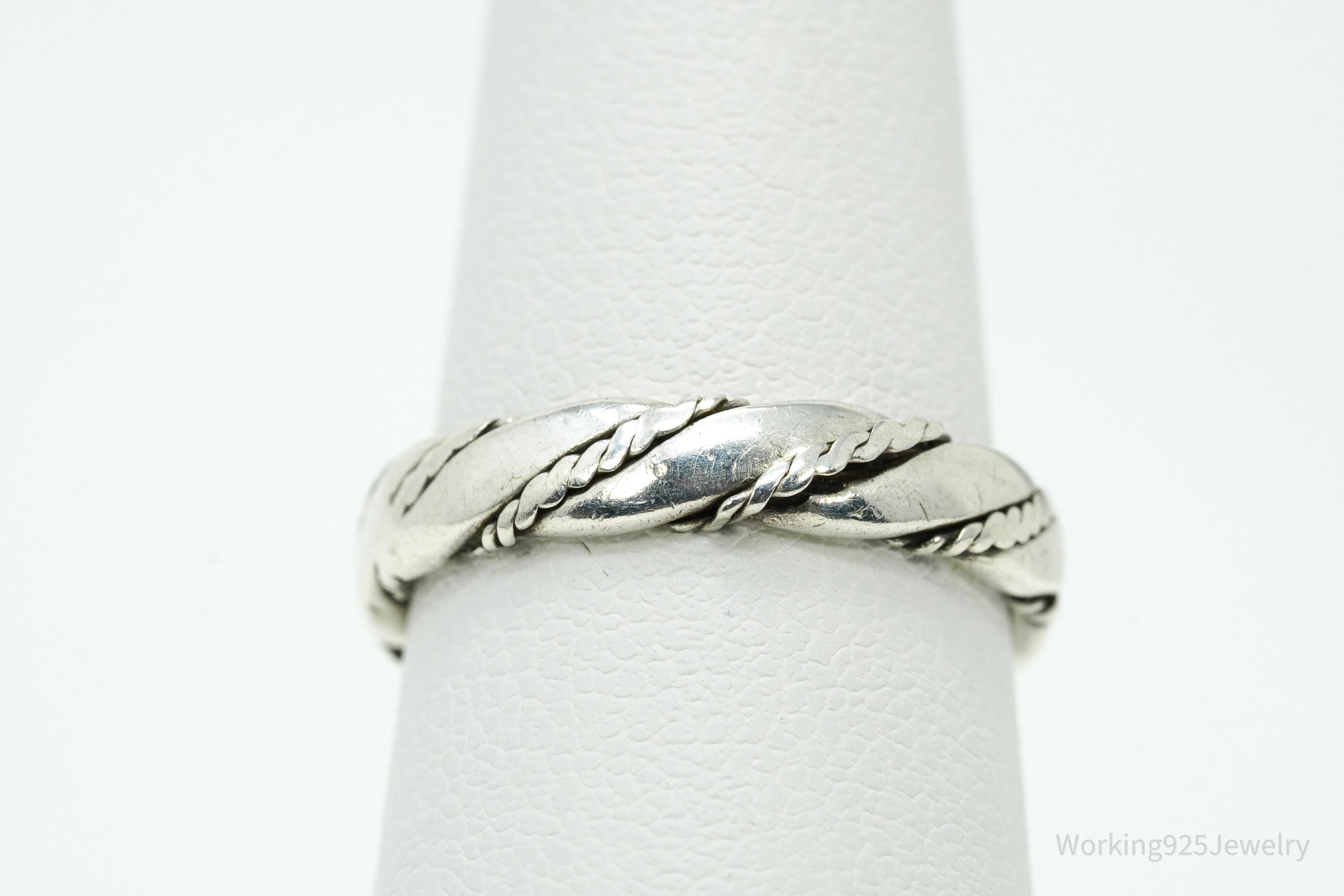 Vintage Native American Richard & Geneva Terrazas Sterling Silver Band Ring Size 5.5