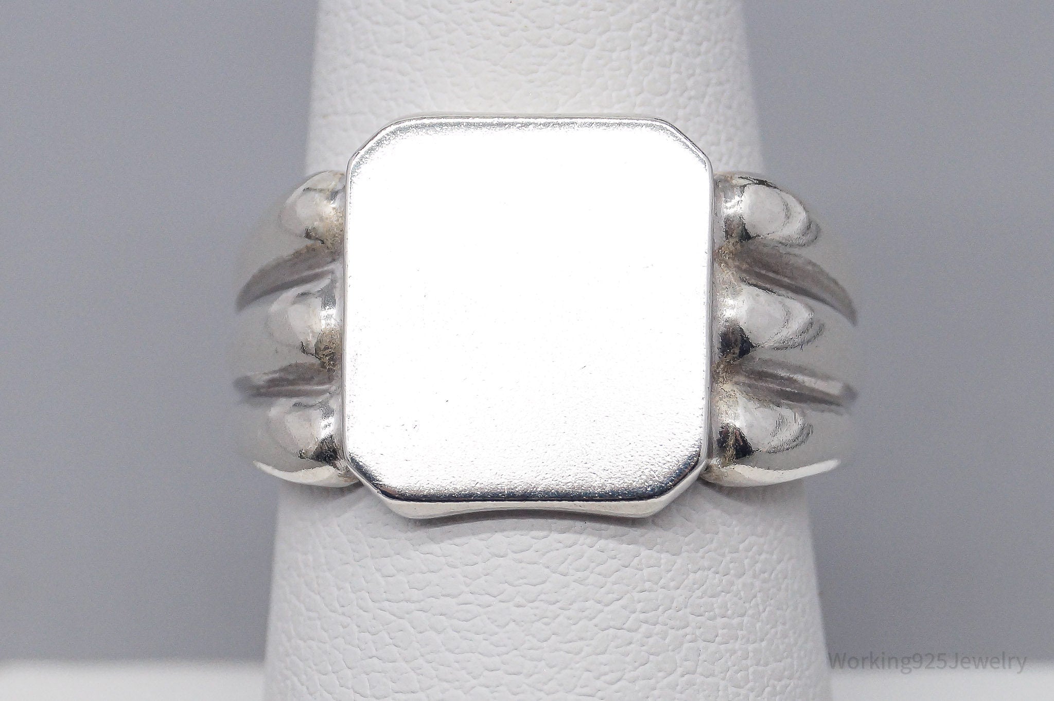 Antique Art Deco Clark & Coombs Sterling Silver Ring - Size 7.75