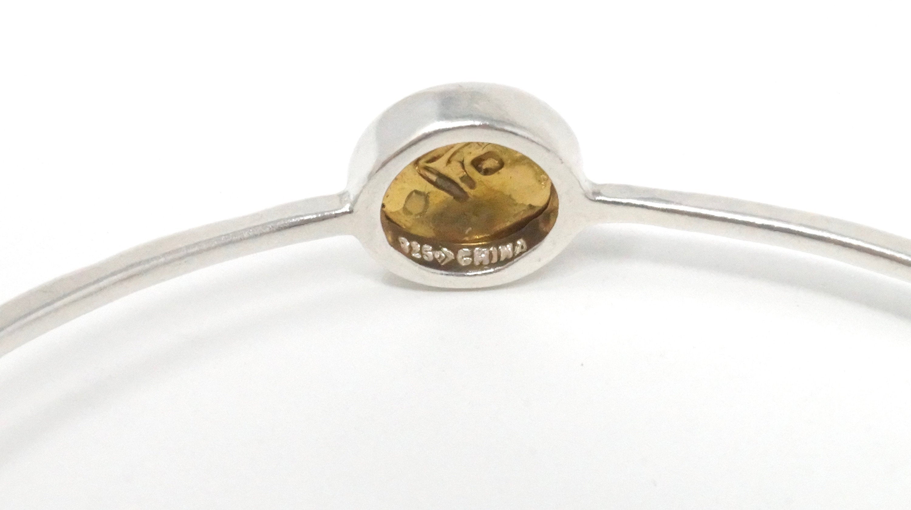 Vtg Silpada Two Tone Brass Charm Southwestern Sterling Silver Bangle Bracelet