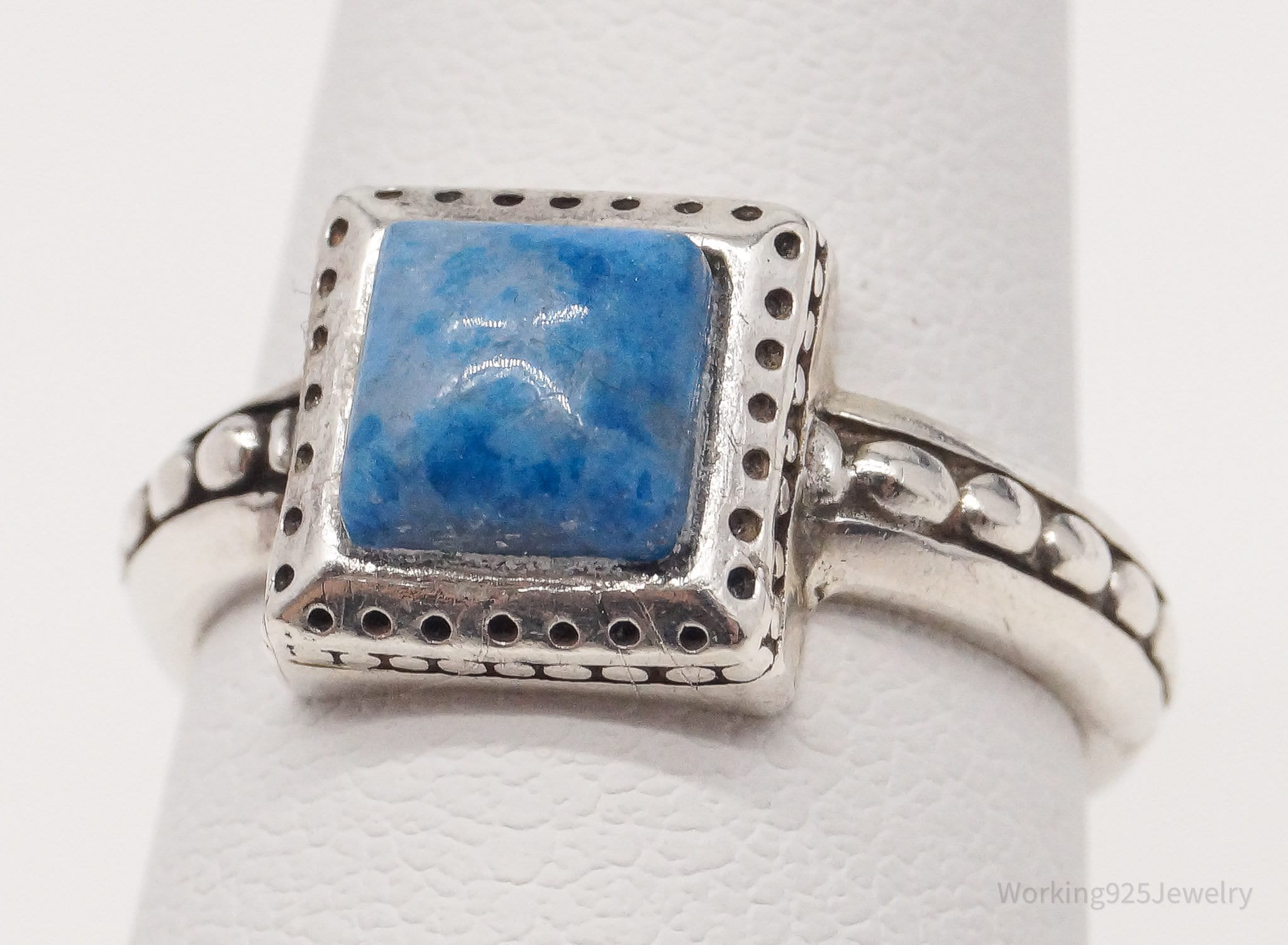 VTG Native American Carol Felley Lapis Lazuli Sterling Silver Ring - SZ 5.75