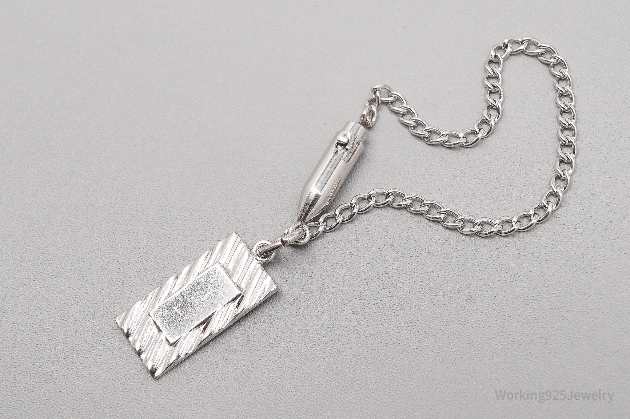 Vintage Swank Name ID Tag Sterling Silver Chain