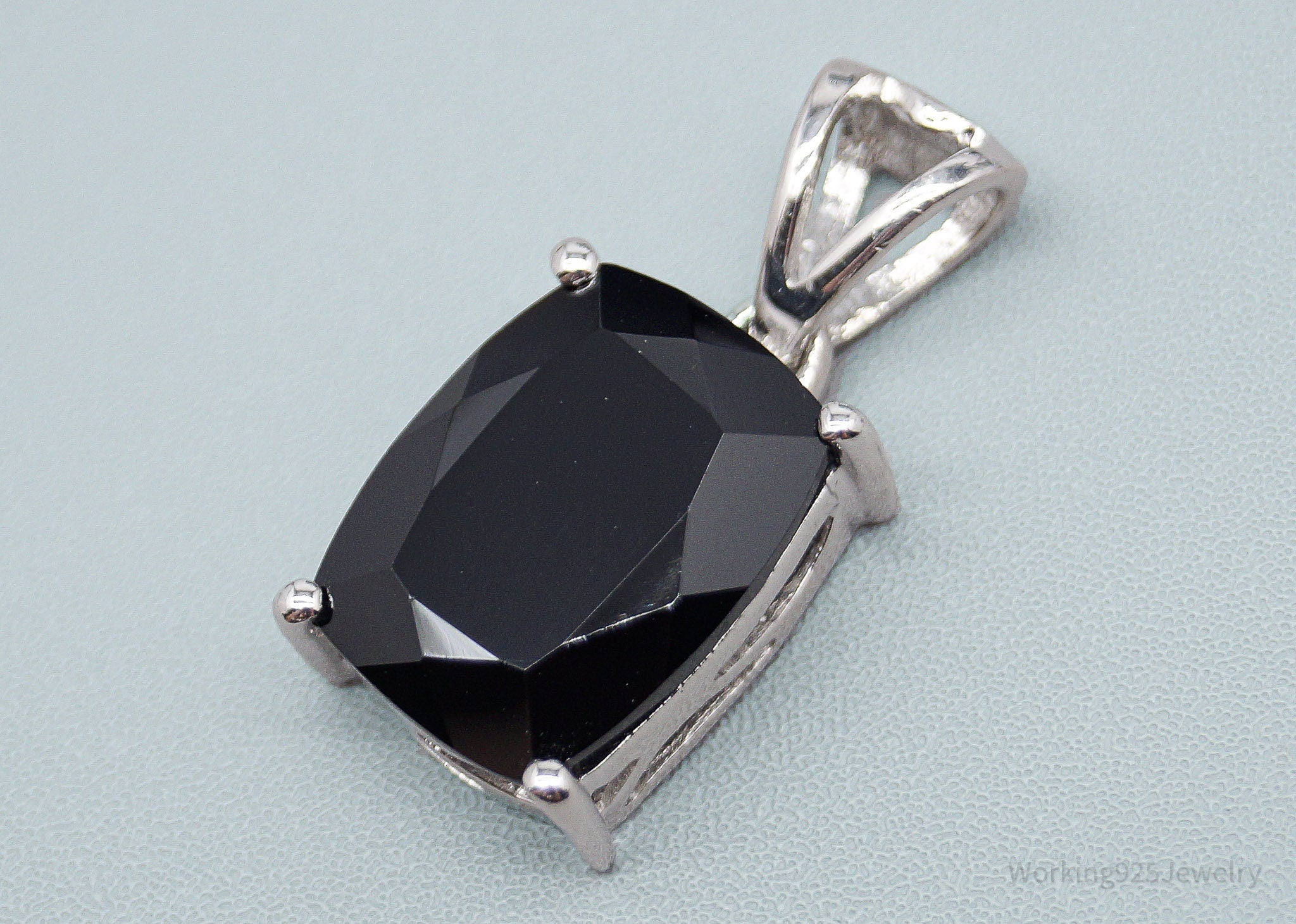 JTV TGGC Black Onyx Sterling Silver Pendant