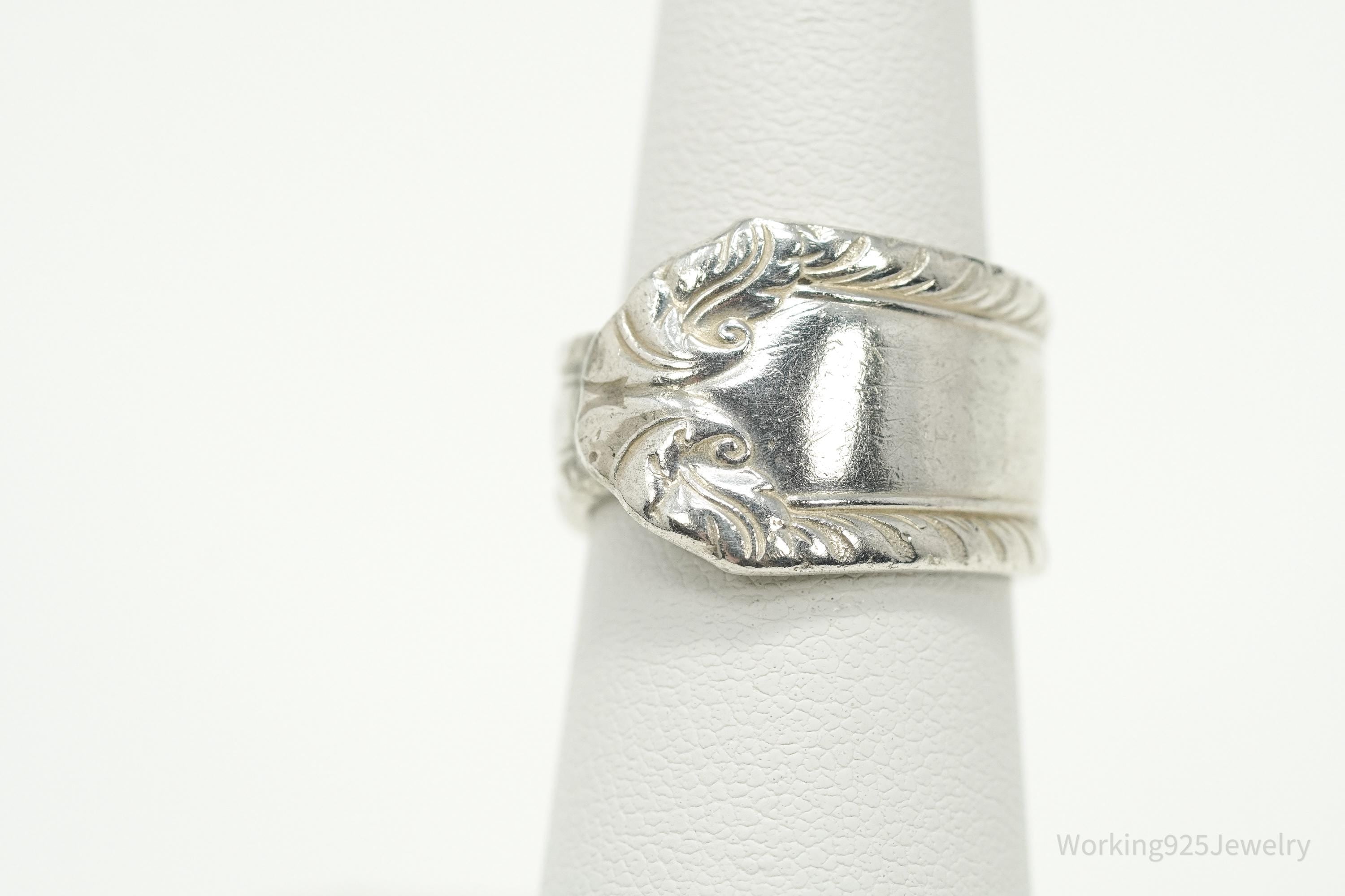 Antique Silver Spoon Ring Size 6.5