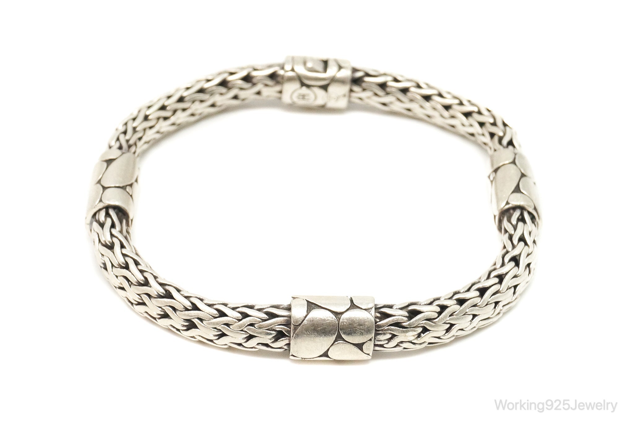 John Hardy Iconic Classic Kali Station Chain Pebble Sterling Silver Bracelet