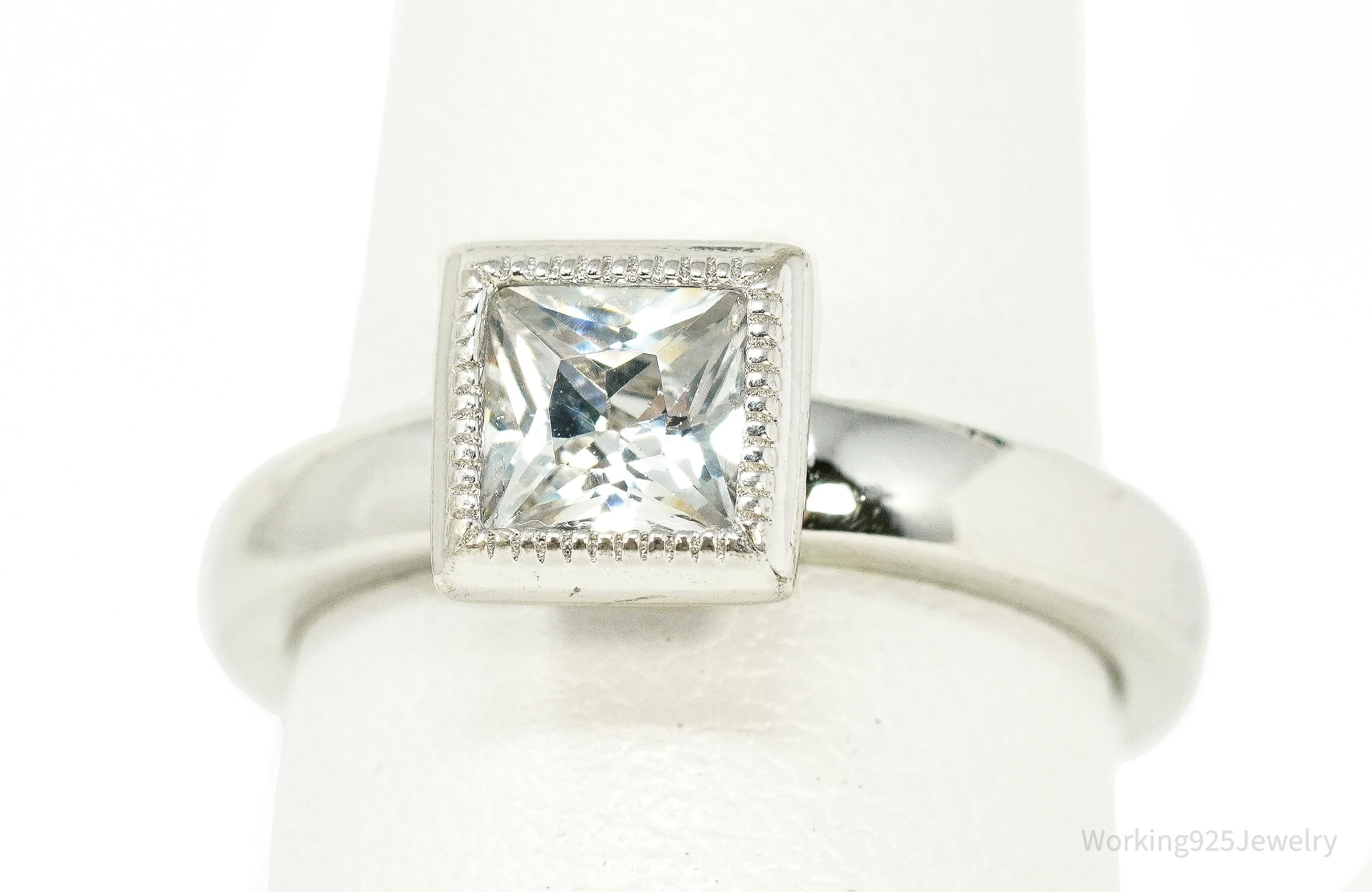 PAJ Cubic Zirconia Sterling Silver Ring - Size 5