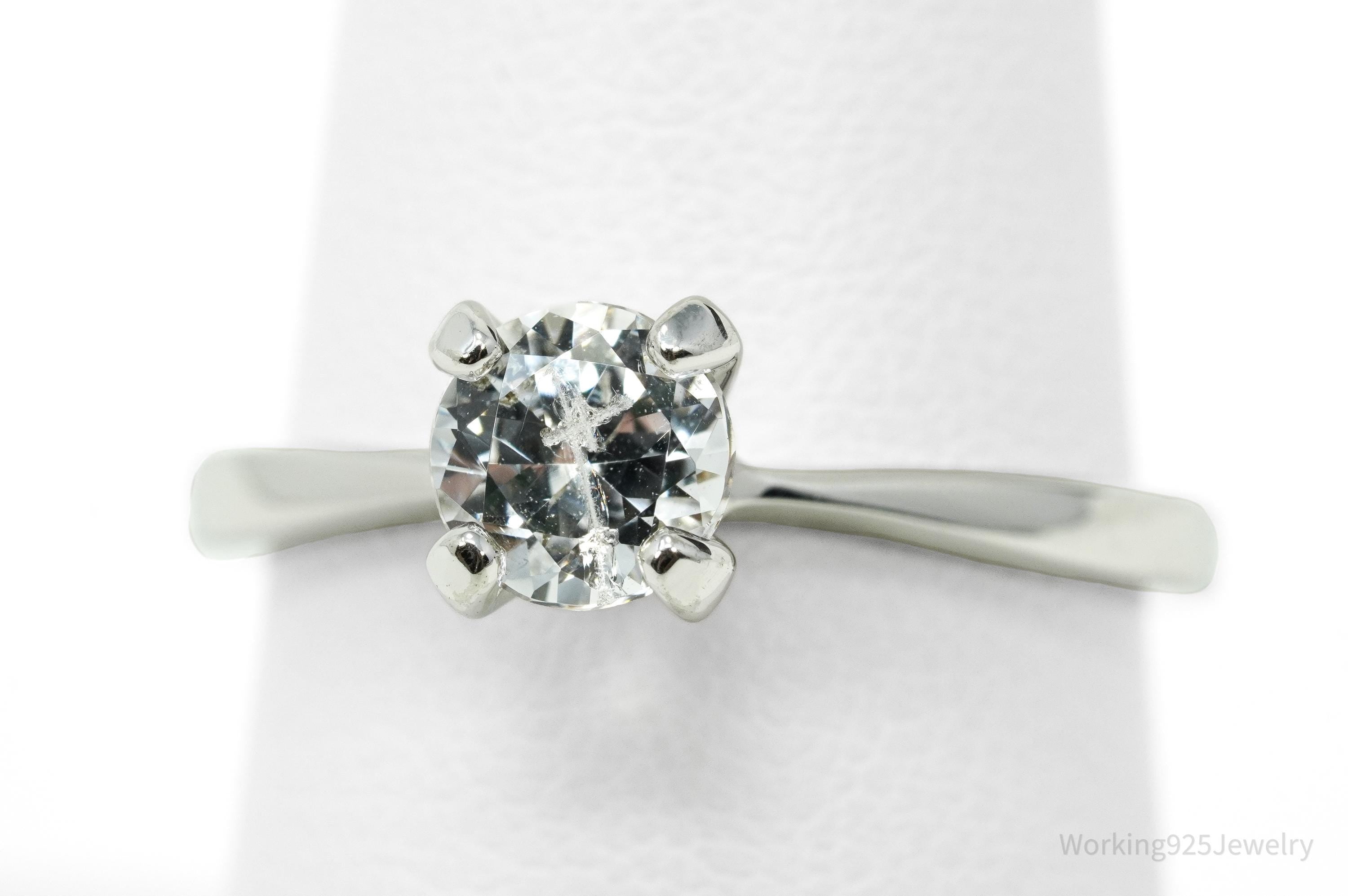 Vintage Designer Avon Cubic Zirconia Sterling Silver Ring Size 7.75