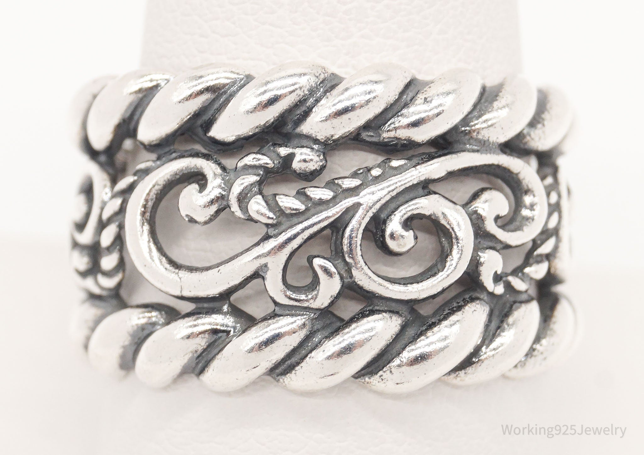 VTG Southwestern Designer Carolyn Pollack Relios Sterling Silver Ring - Size 10