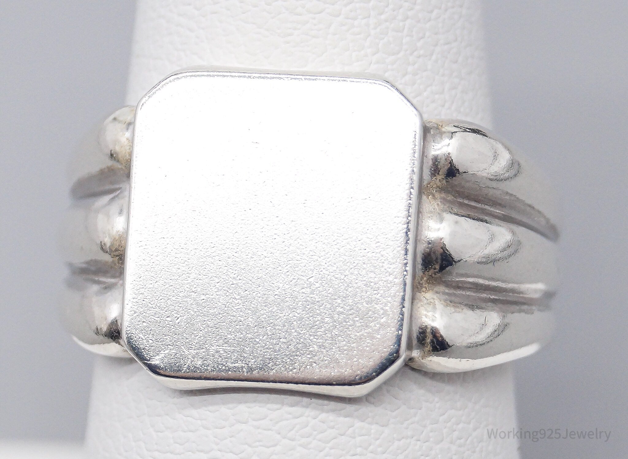 Antique Art Deco Clark & Coombs Sterling Silver Ring - Size 7.75
