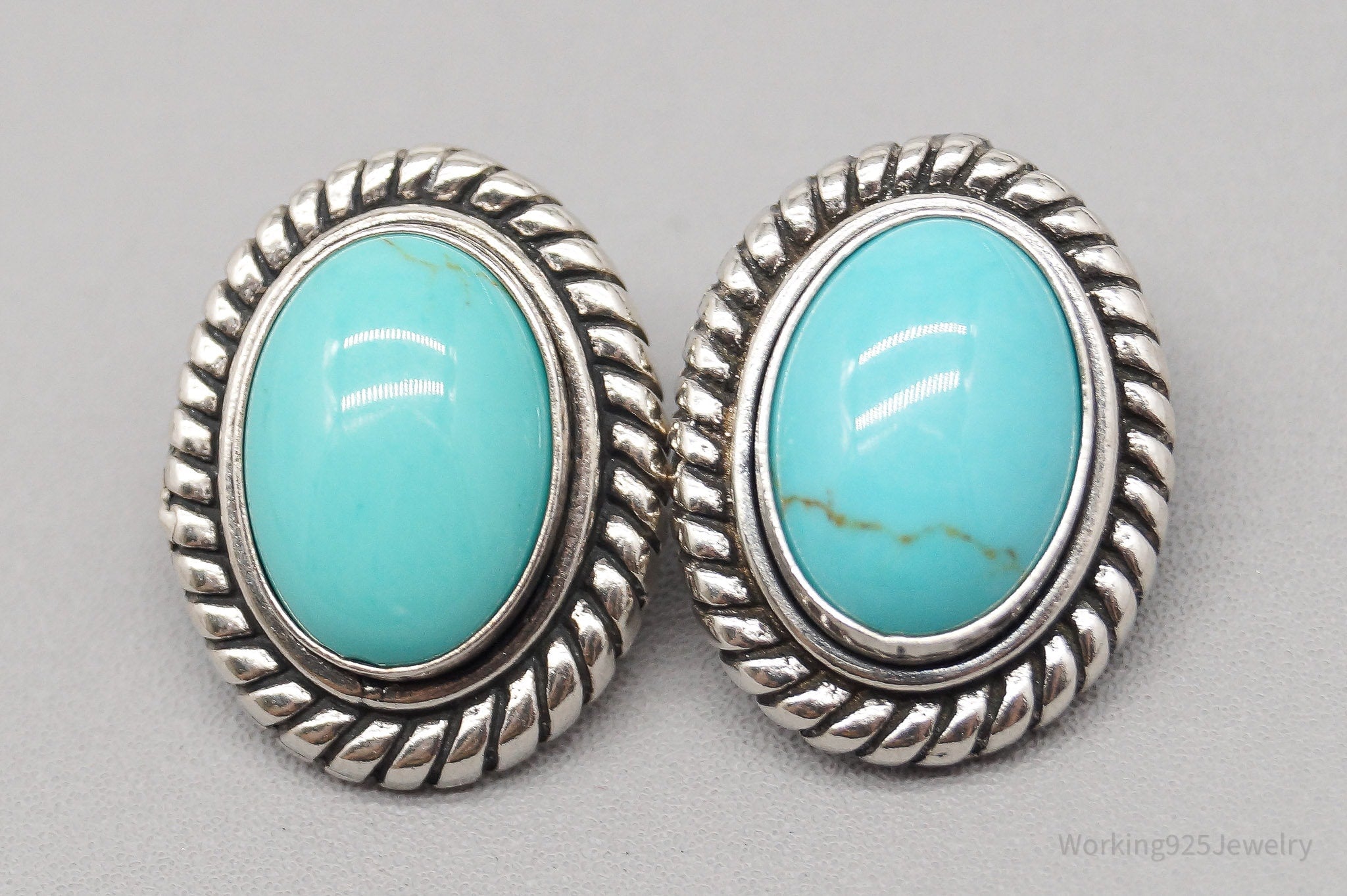 Vintage sterling silver turquoise cheapest earrings