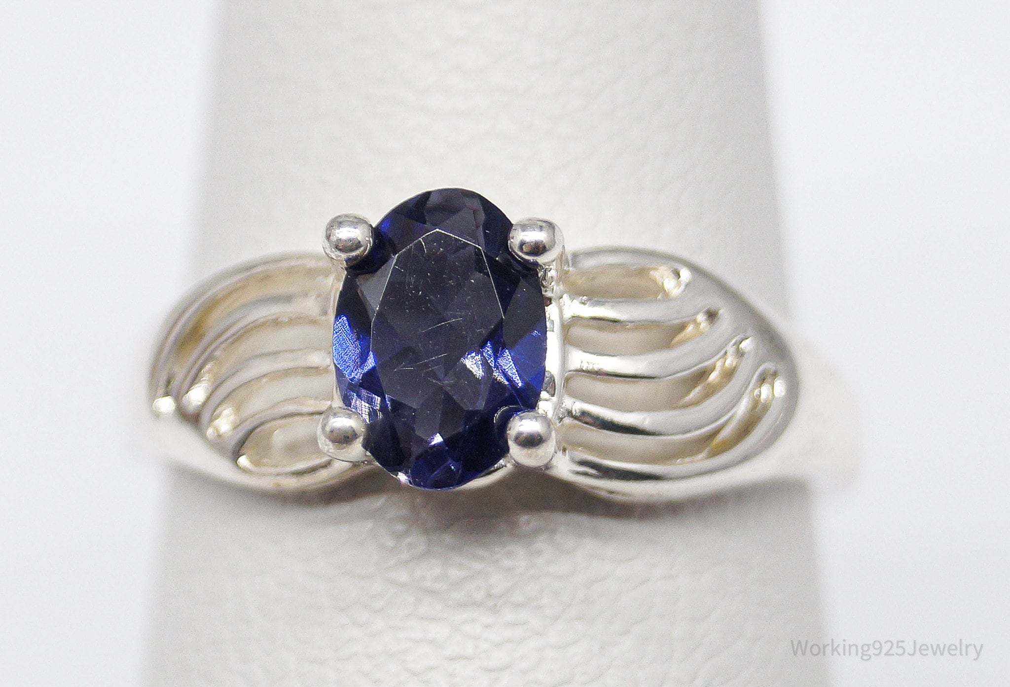 Vintage UTC Iolite Sterling Silver Ring - Size 5