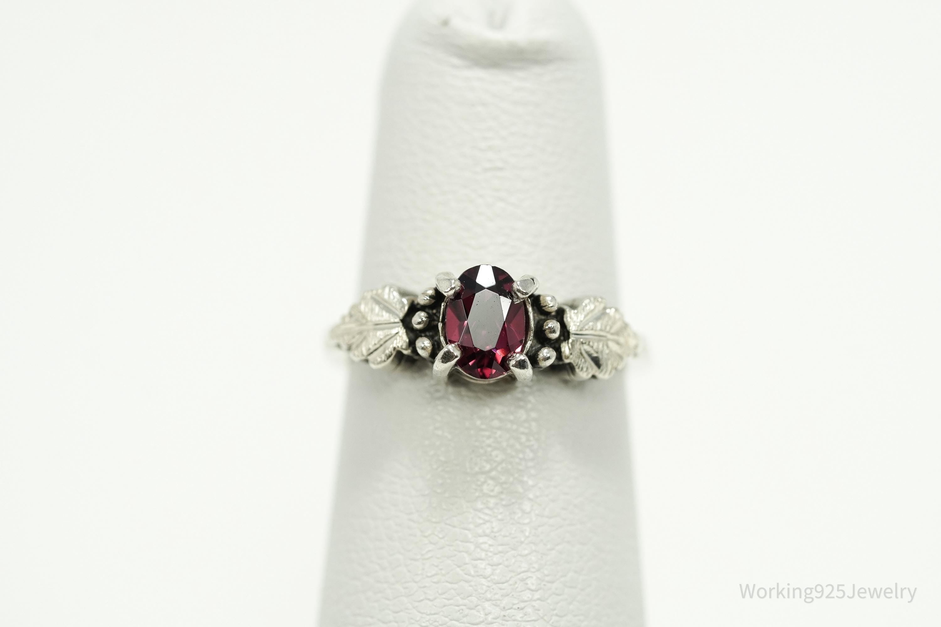 Vintage WMCO Rhodolite Garnet Sterling Silver Ring - Size 3.75