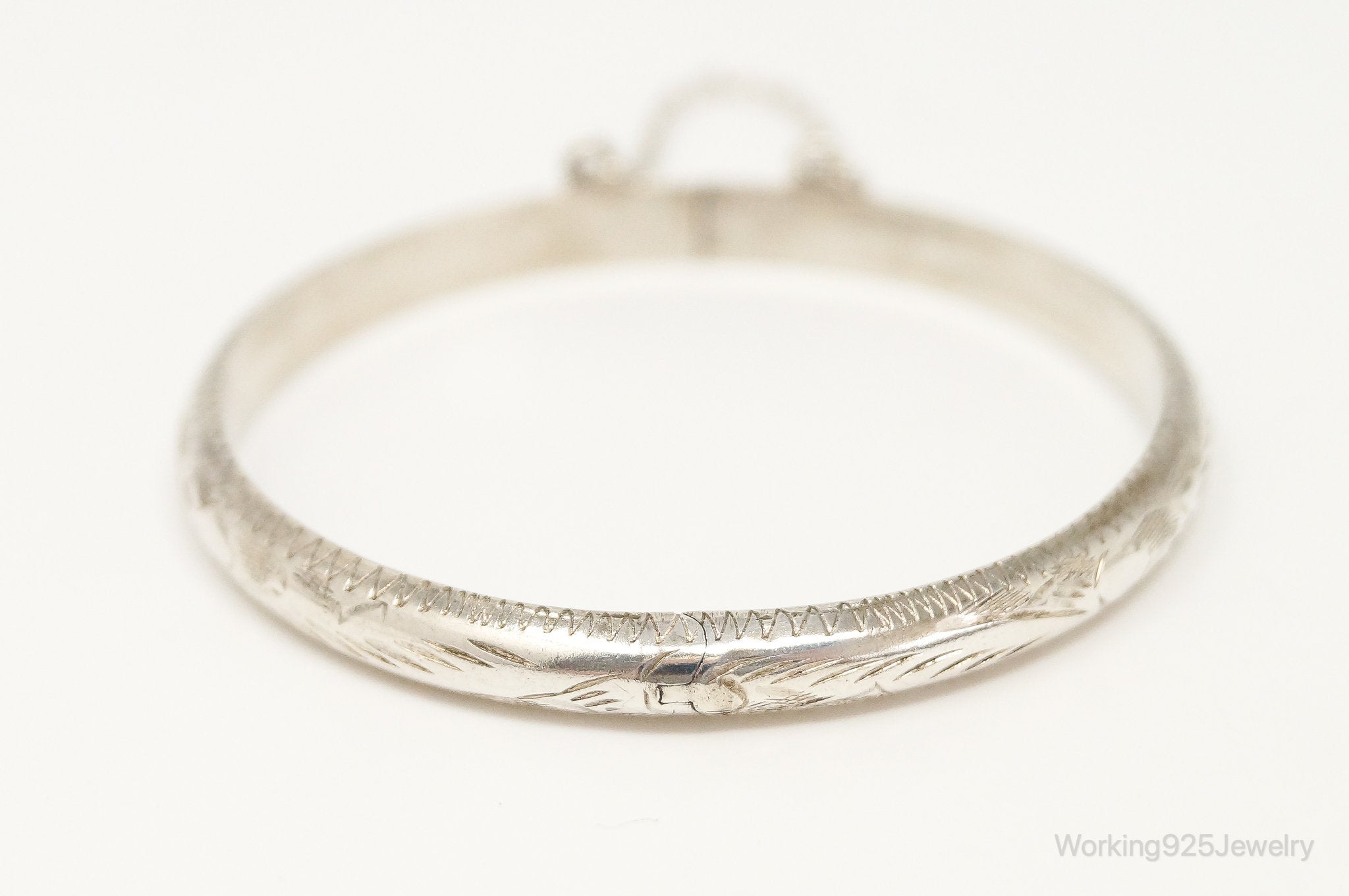 Vintage Silver online Etched Bracelet