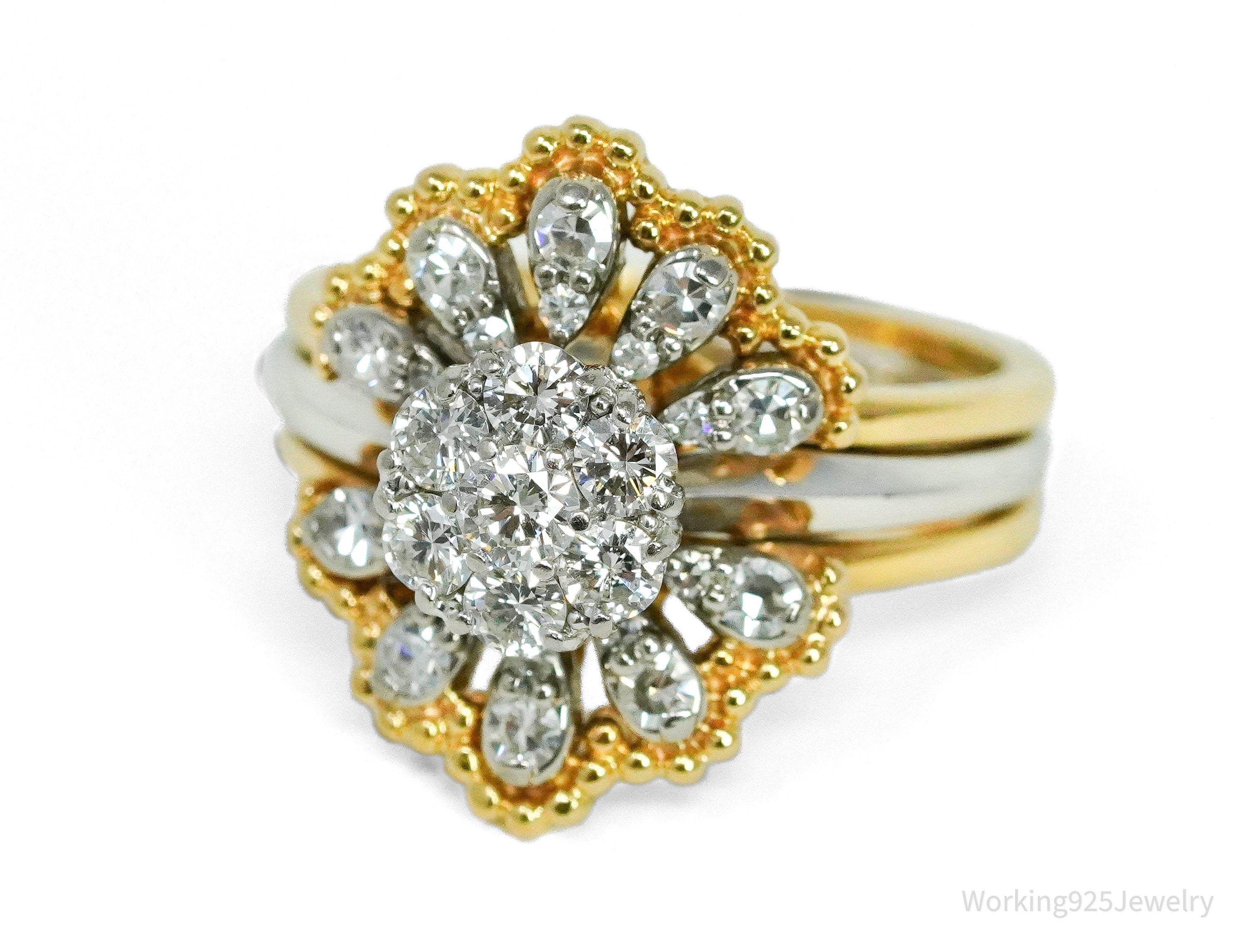 JABEL Diamonds & 18K Gold Two Tone Ring - Size 6.25