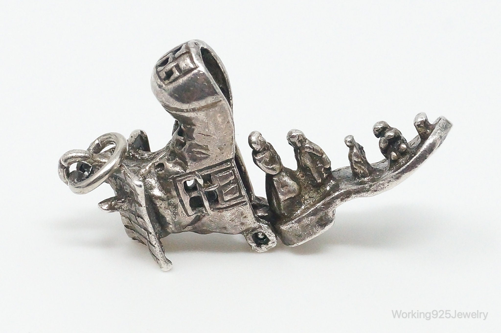 Vintage Old Lady in the Shoe Sterling Silver Charm