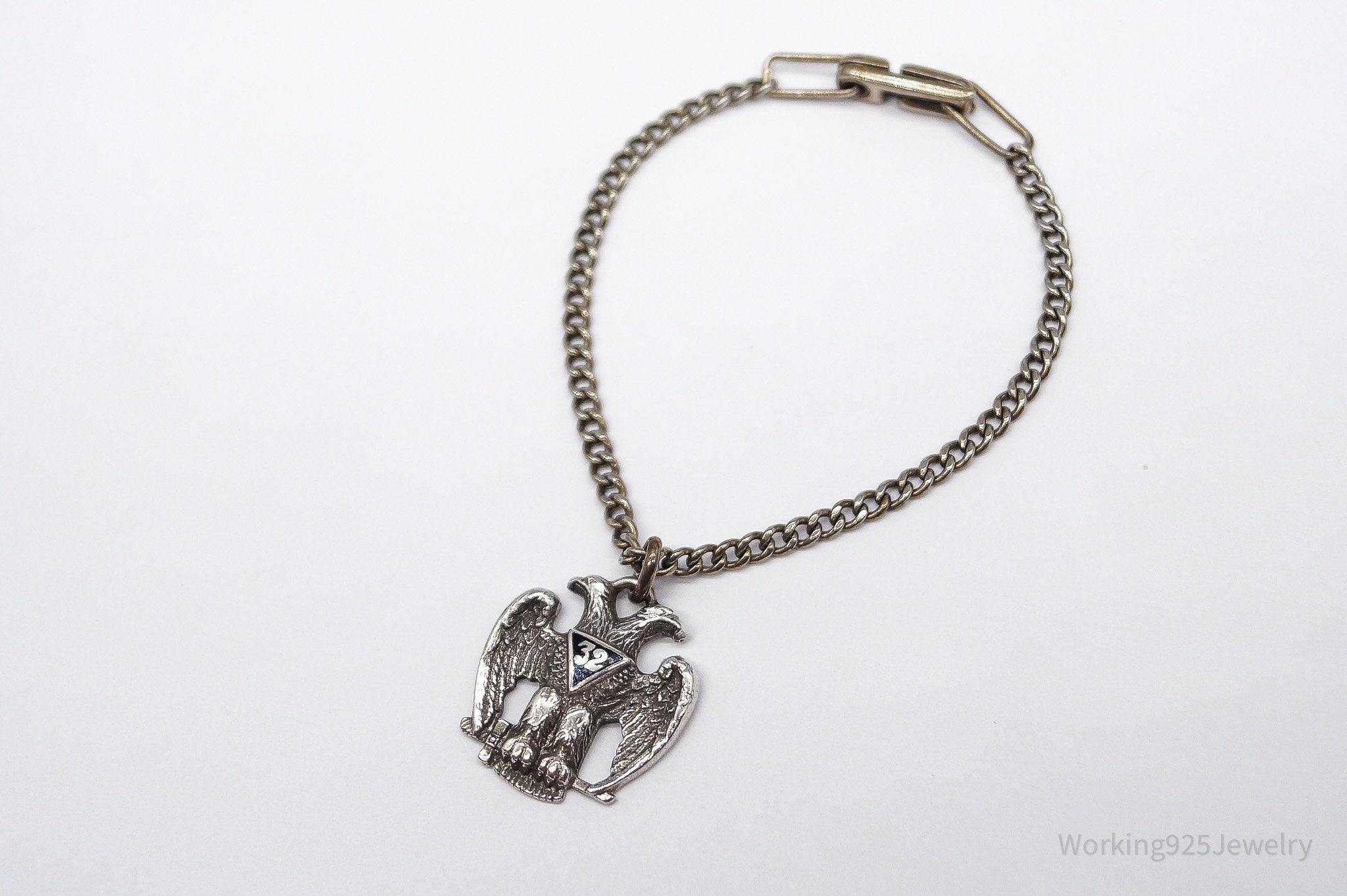 ATQ VTG Scottish Rite 32nd Degree Seattle Masons Sterling Silver Bracelet