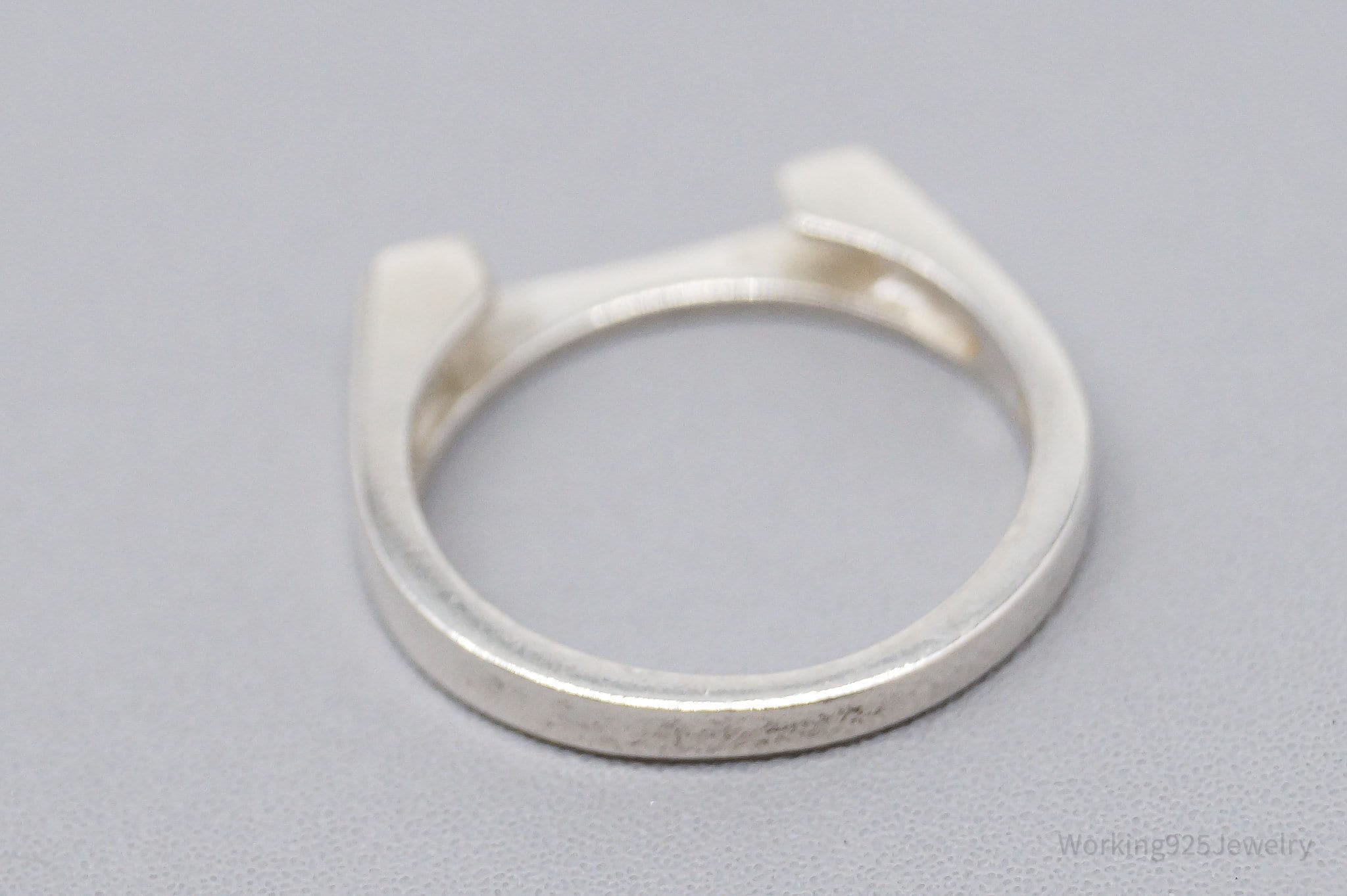 Vintage Designer Cellini "C" Initial Sterling Silver Ring - Size 6