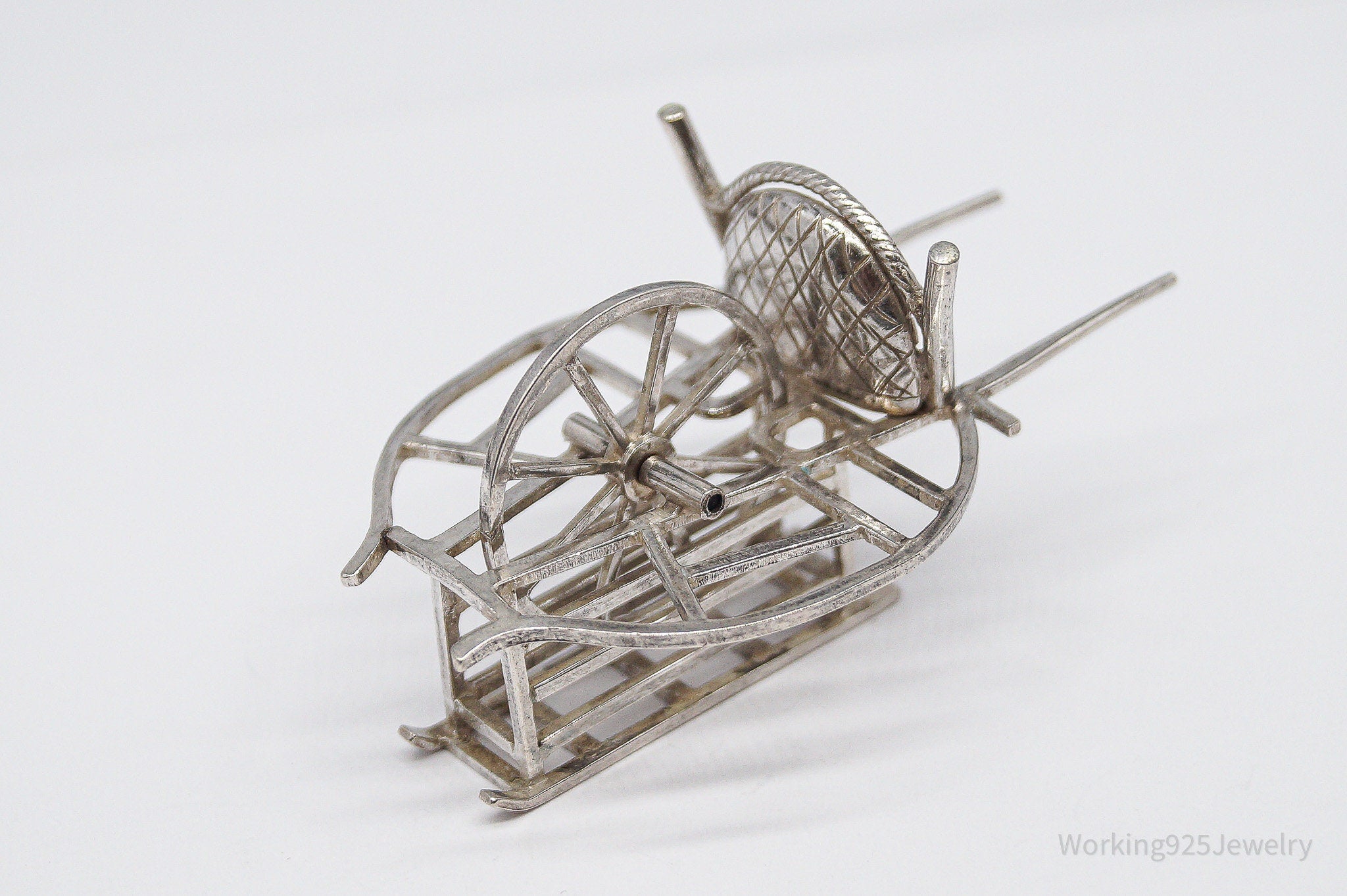 Antique Chinese Silver Condiment Cart