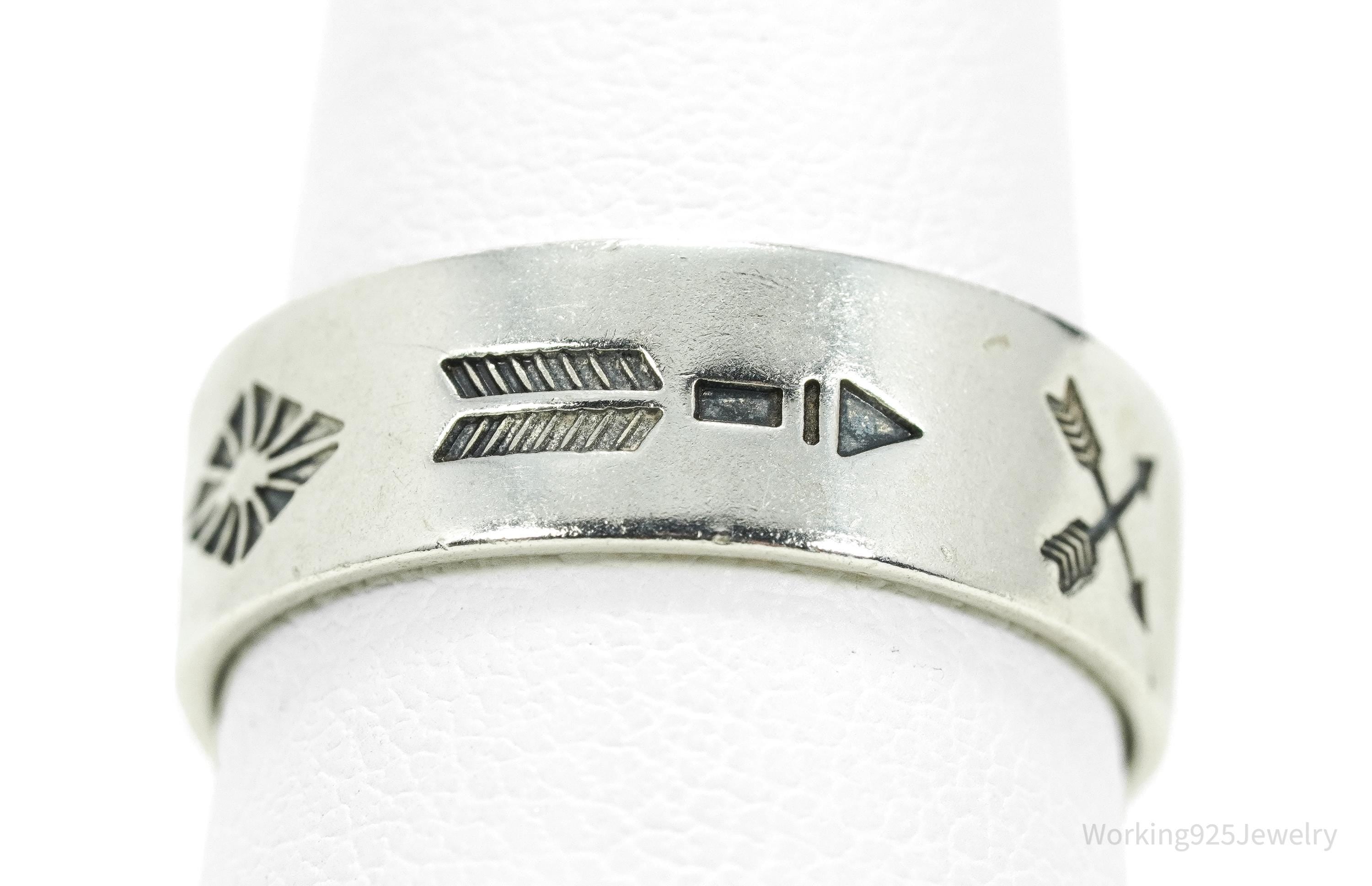 Vintage Wheeler Manufacturing Co Southwestern Sterling Silver Ring Size 7