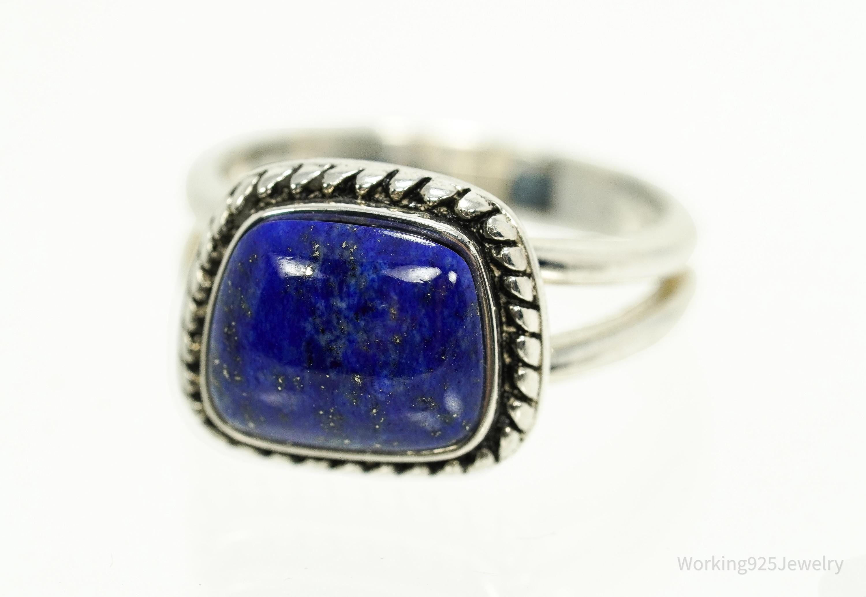 Vintage Designer BARSE Lapis Lazuli Sterling Silver Ring - Size 7.75