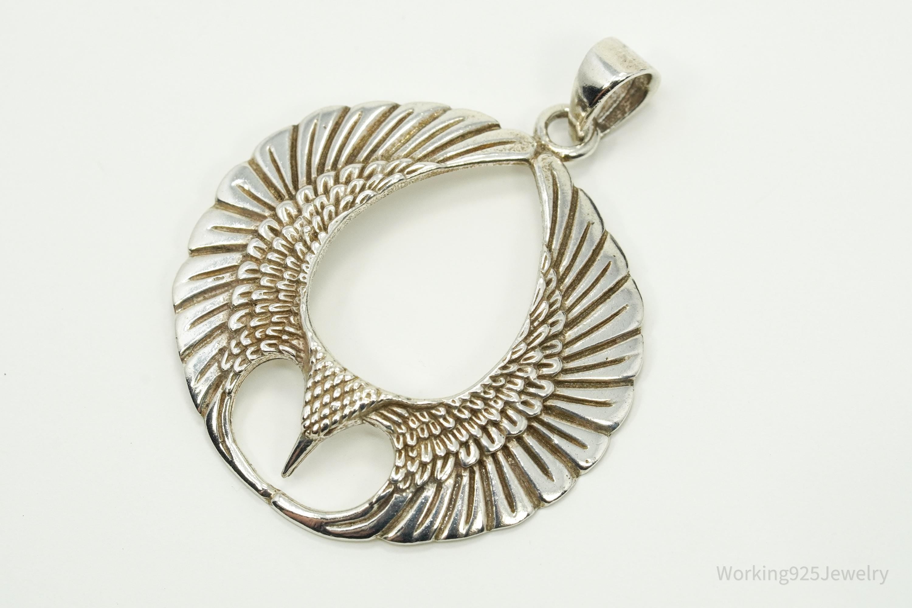 Vintage Sterling Silver Eagle Pendant