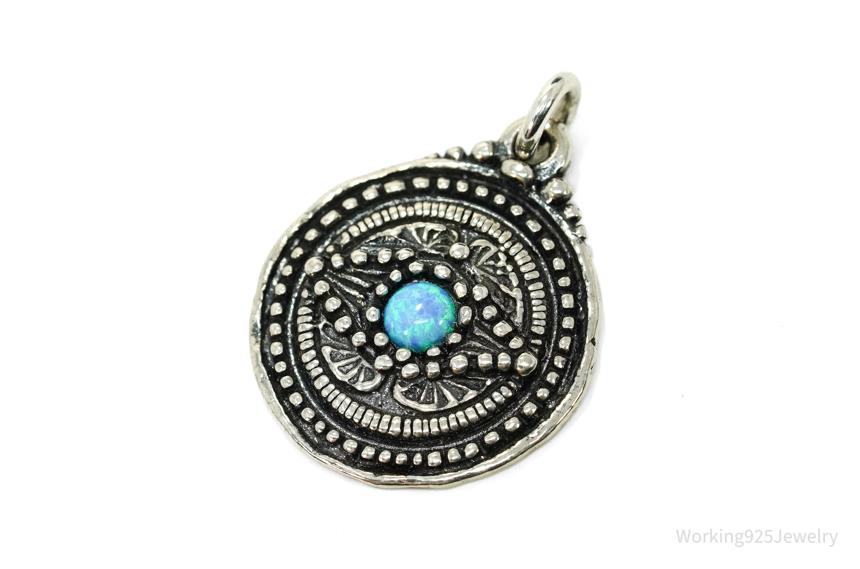 Vintage Israel Shablool Didae Opal Sterling Silver Pendant
