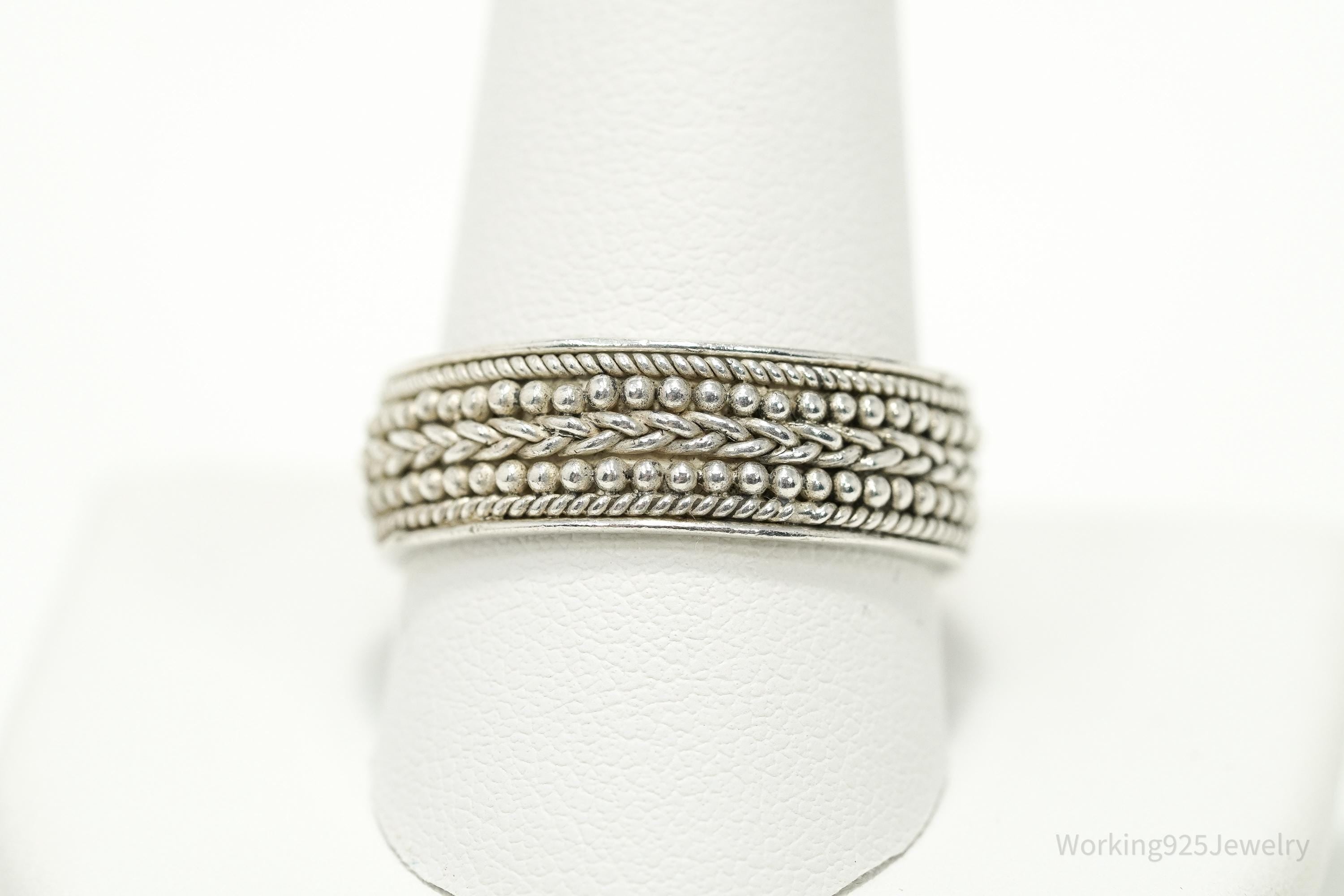 Vintage BA Suarti Sterling Silver Band Ring Size 11