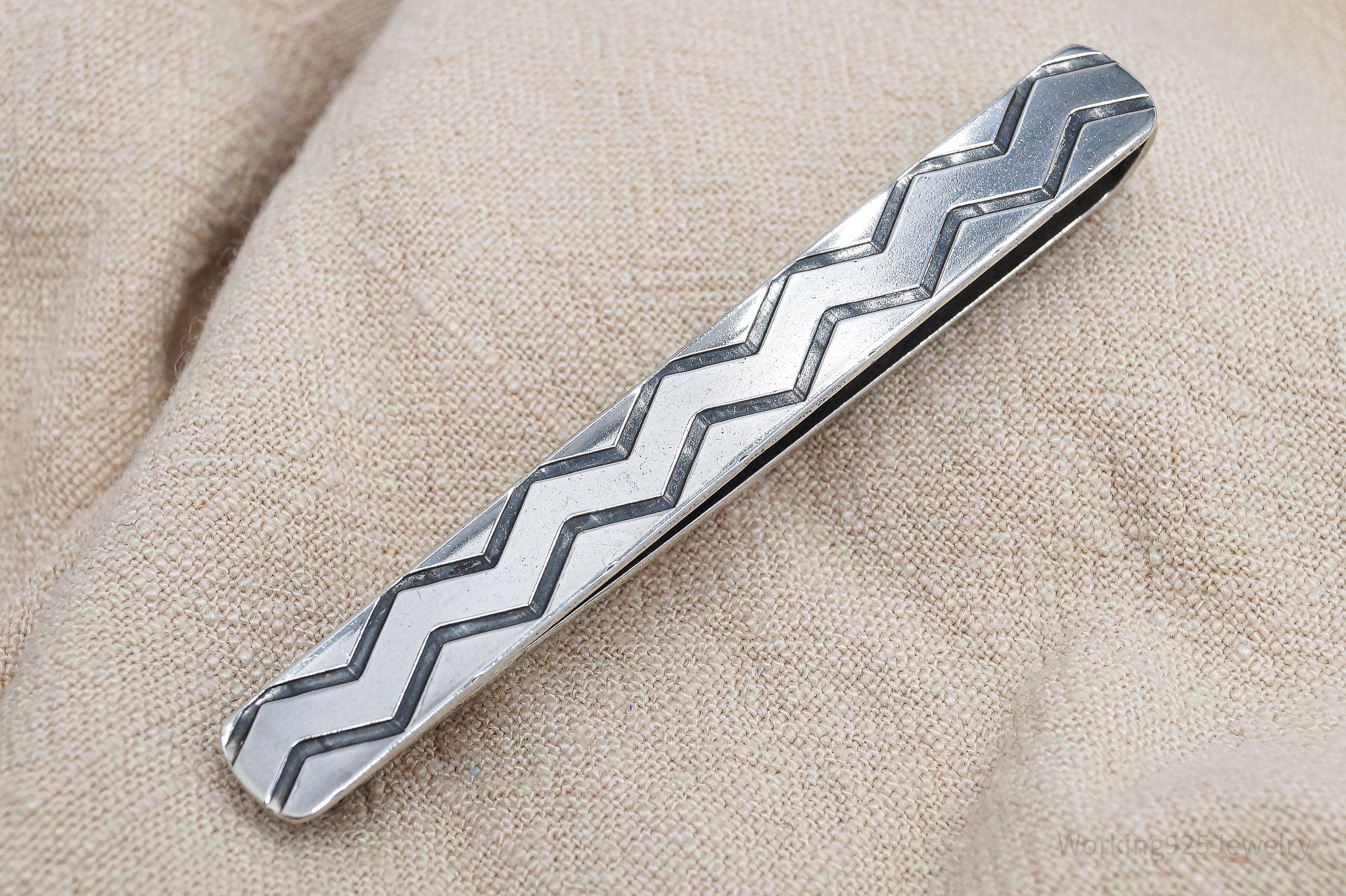 RARE Vintage Danish Modernist Hans Jensen 830S Silver Clip