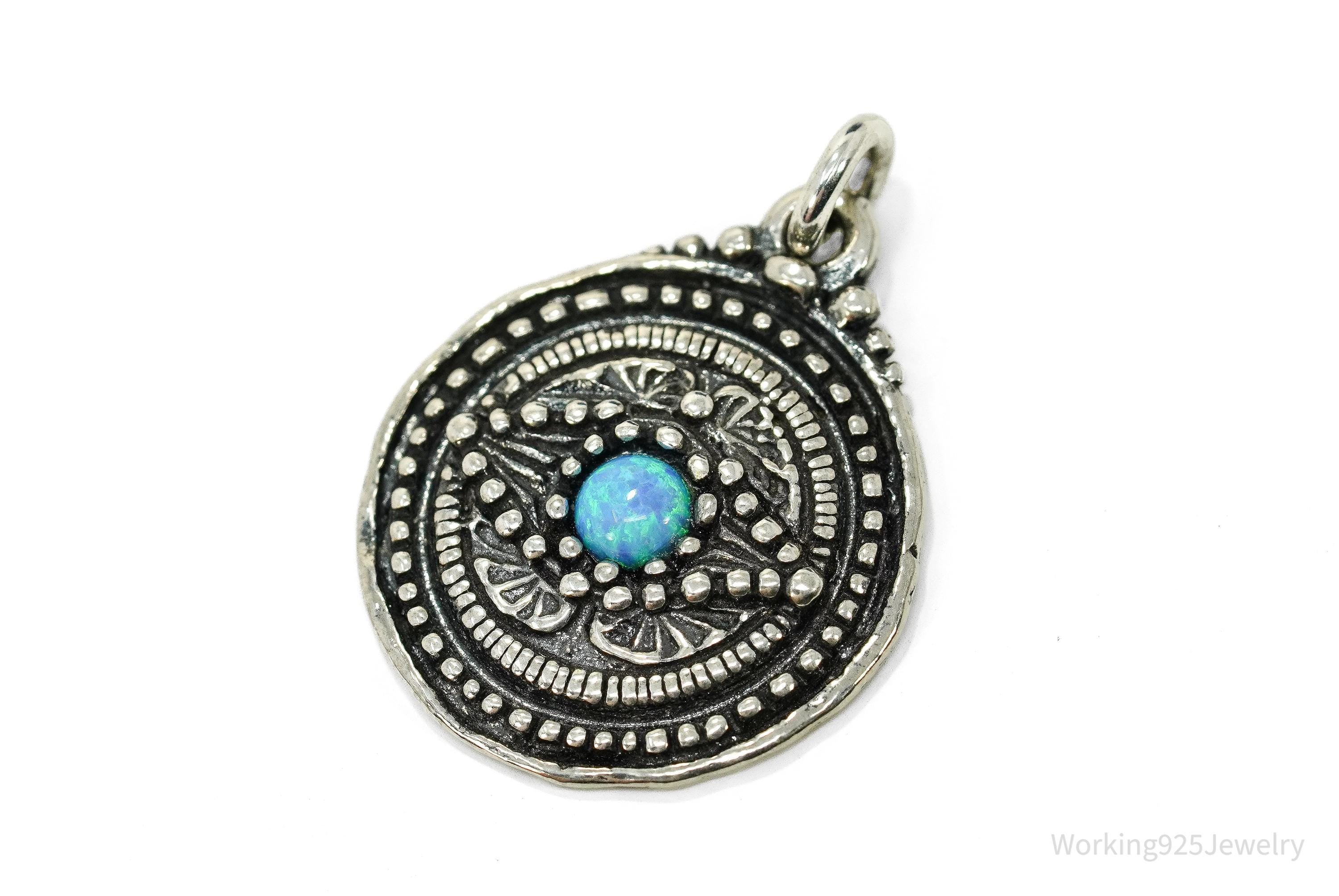 Vintage Israel Shablool Didae Opal Sterling Silver Pendant