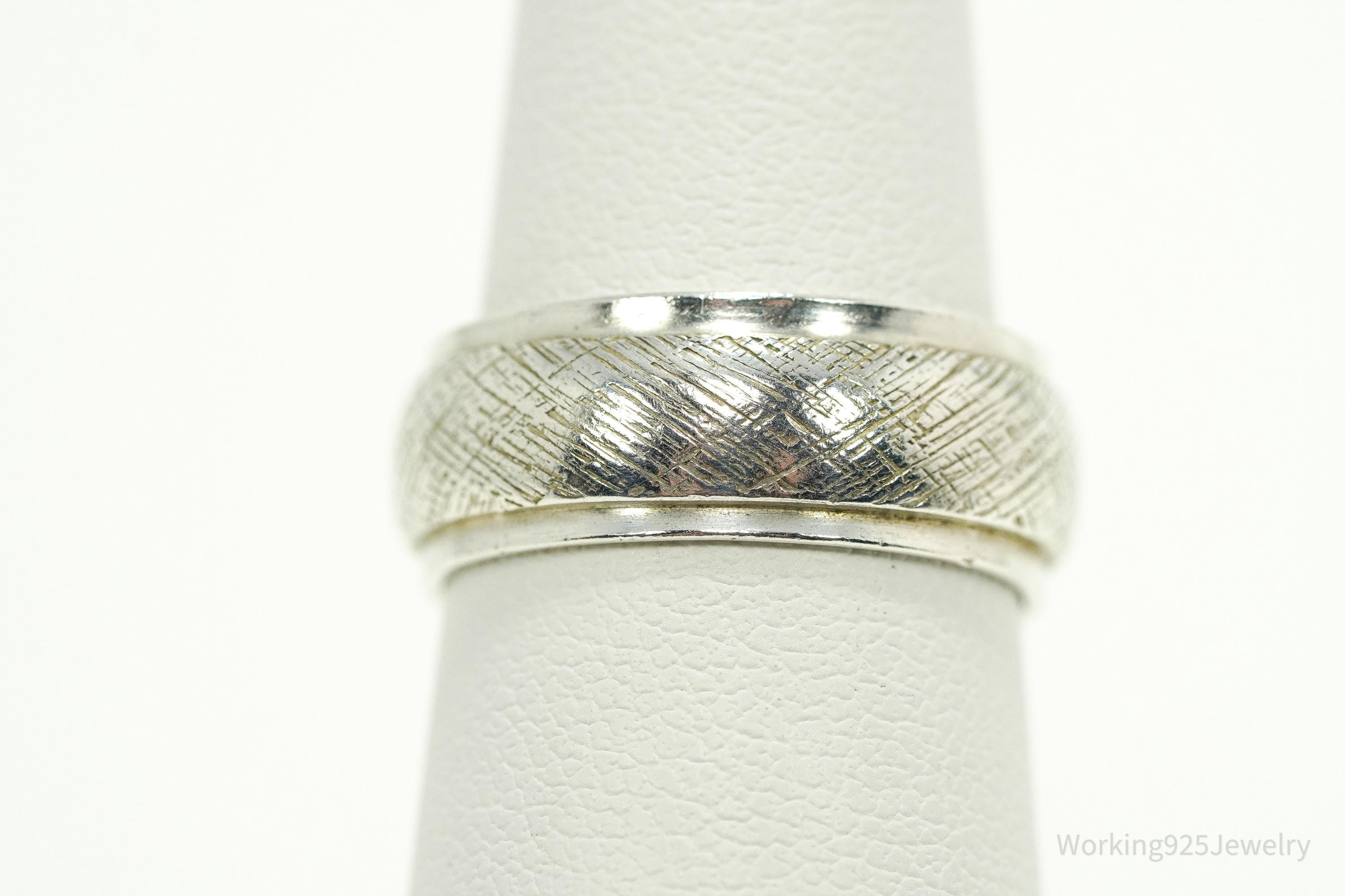 Antique Designer Sterling Silver Band Ring - Size 6