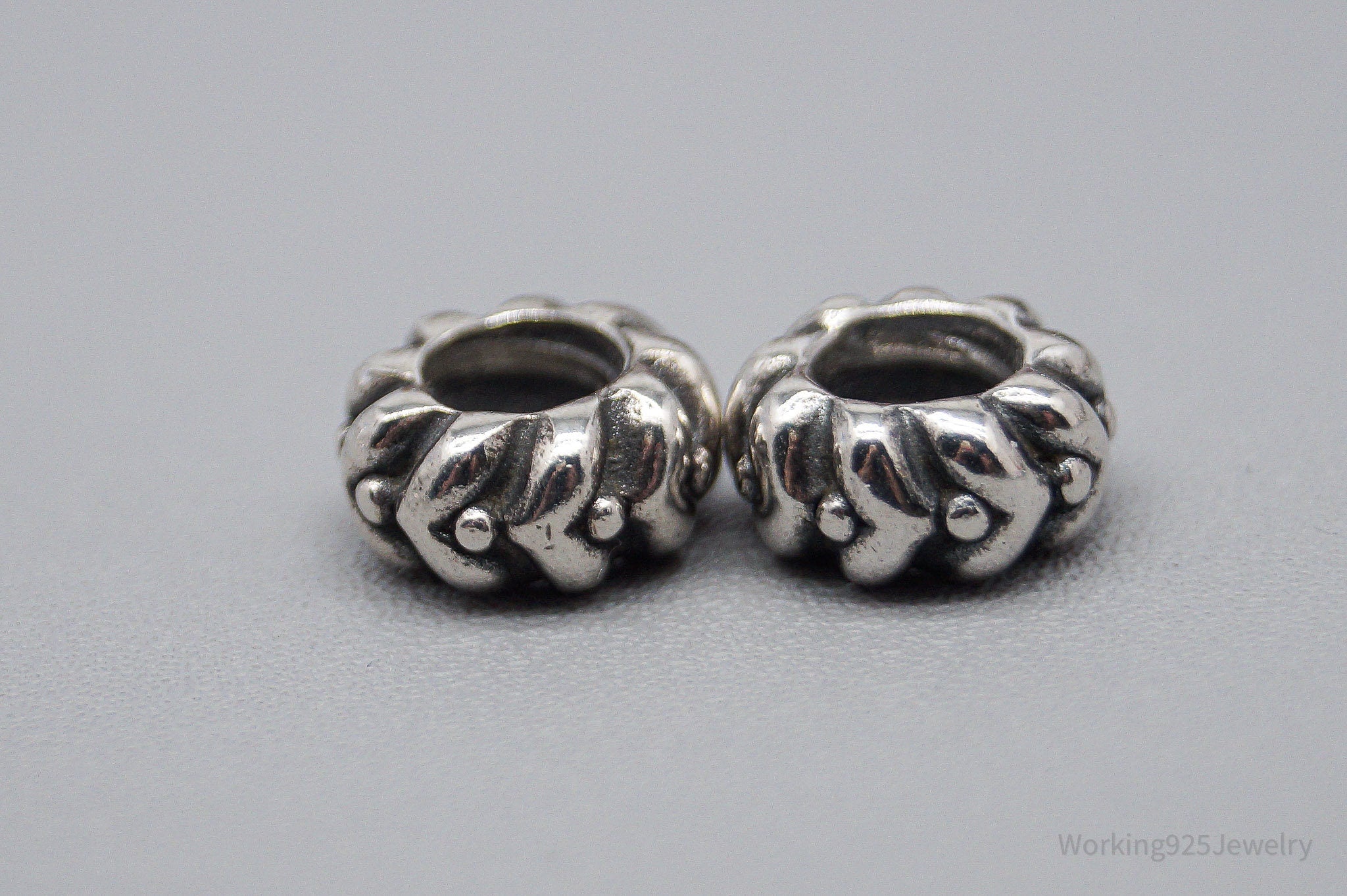 Retired Authentic Designer Pandora Heartbeat Charms Sterling Silver Set