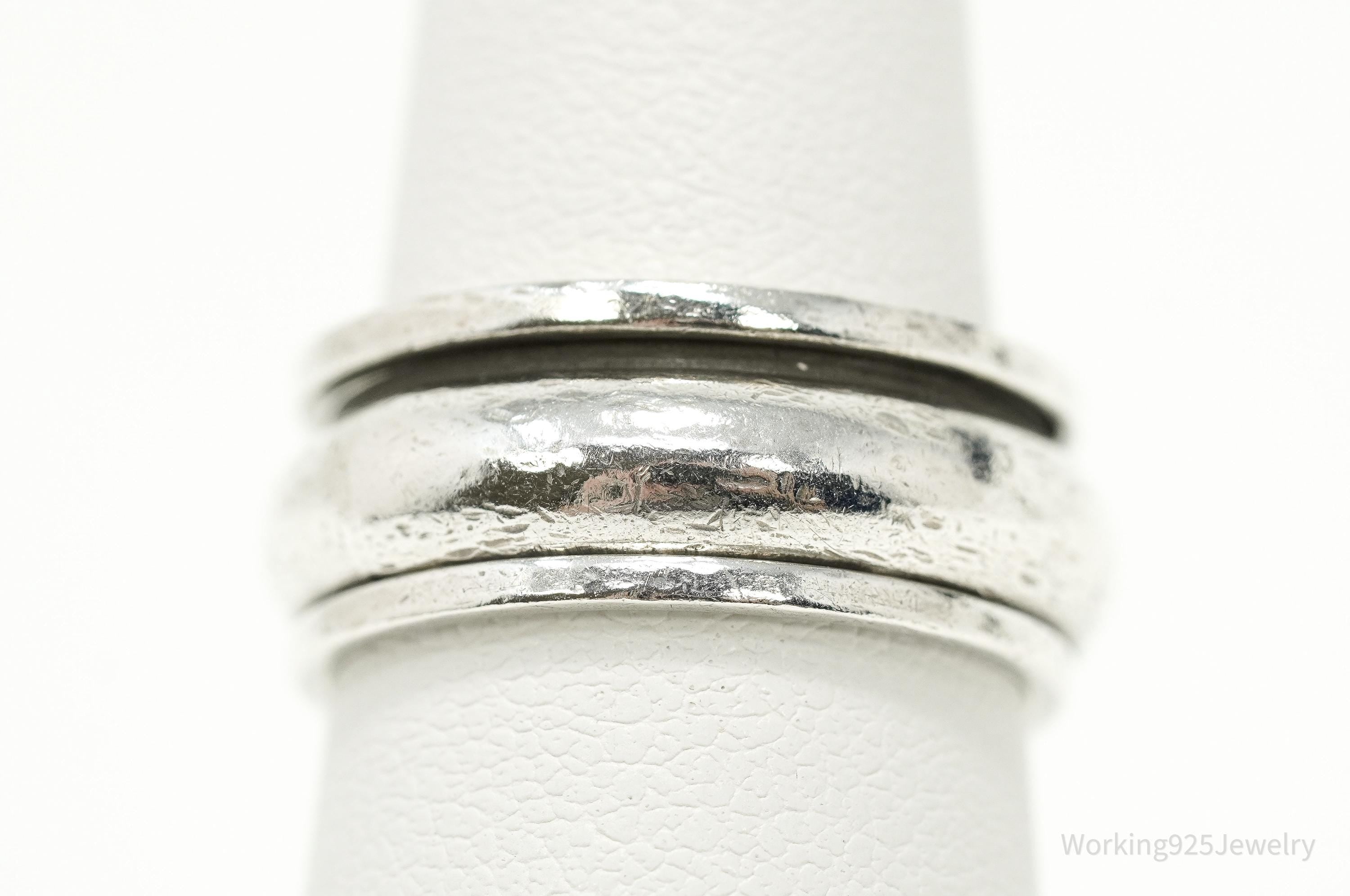 Vintage Sterling Silver Spinner Band Ring Size 6.5