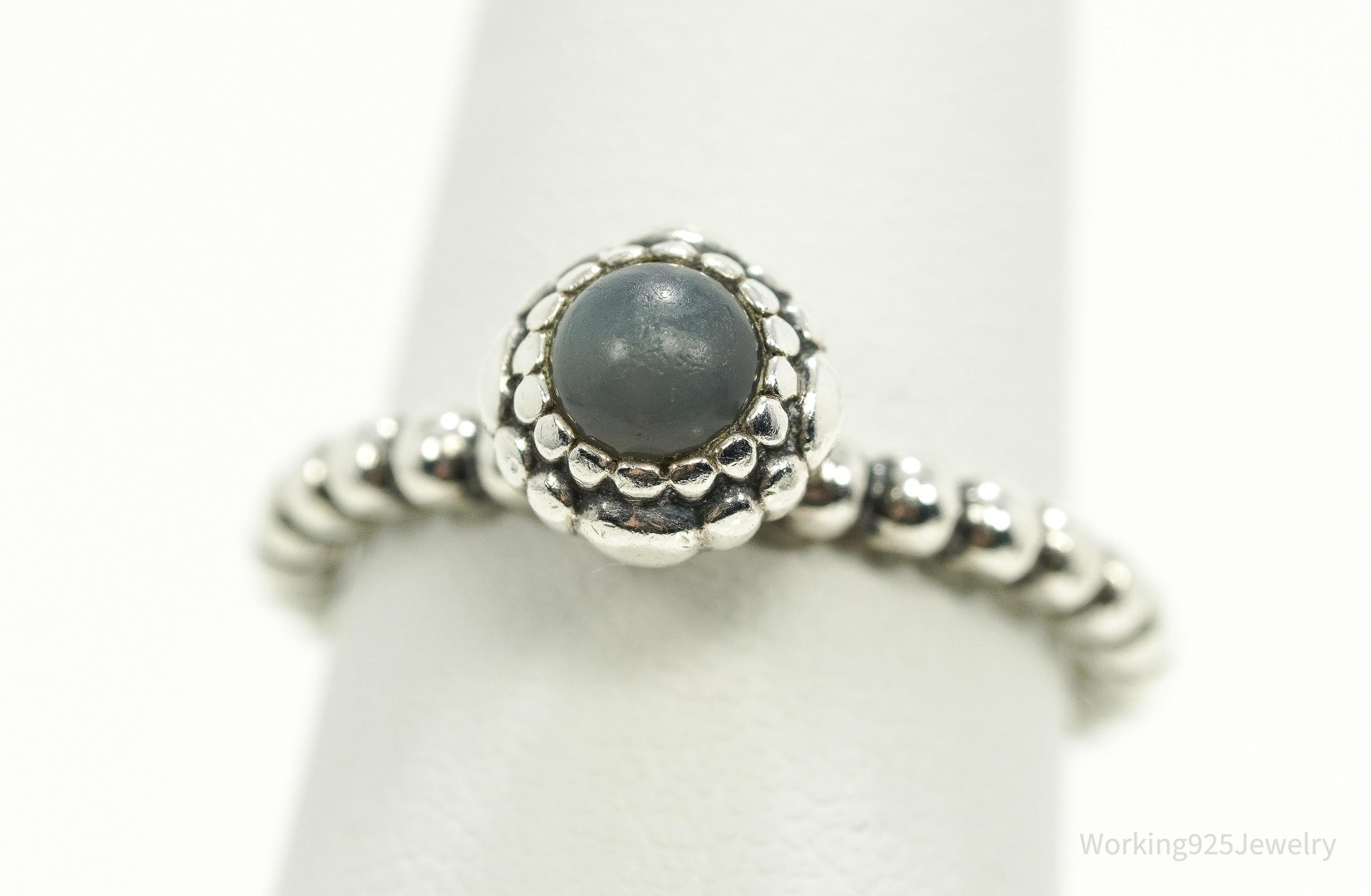 Designer Pandora March Birthday Blooms Sterling Silver Ring - Size 7